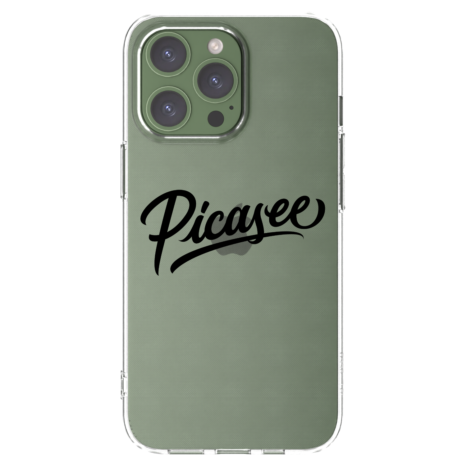 Picasee silikonowe przeźroczyste etui na Apple iPhone 13 Pro - Picasee - old logo - black