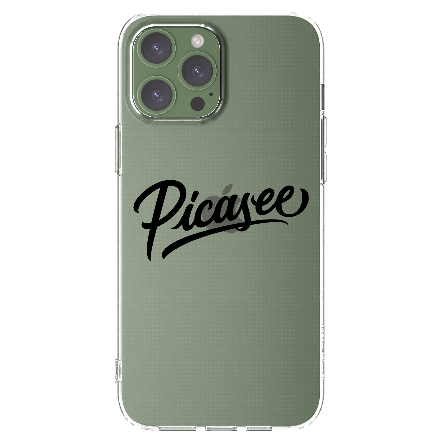 Picasee silikonowe przeźroczyste etui na Apple iPhone 13 Pro Max - Picasee - old logo - black