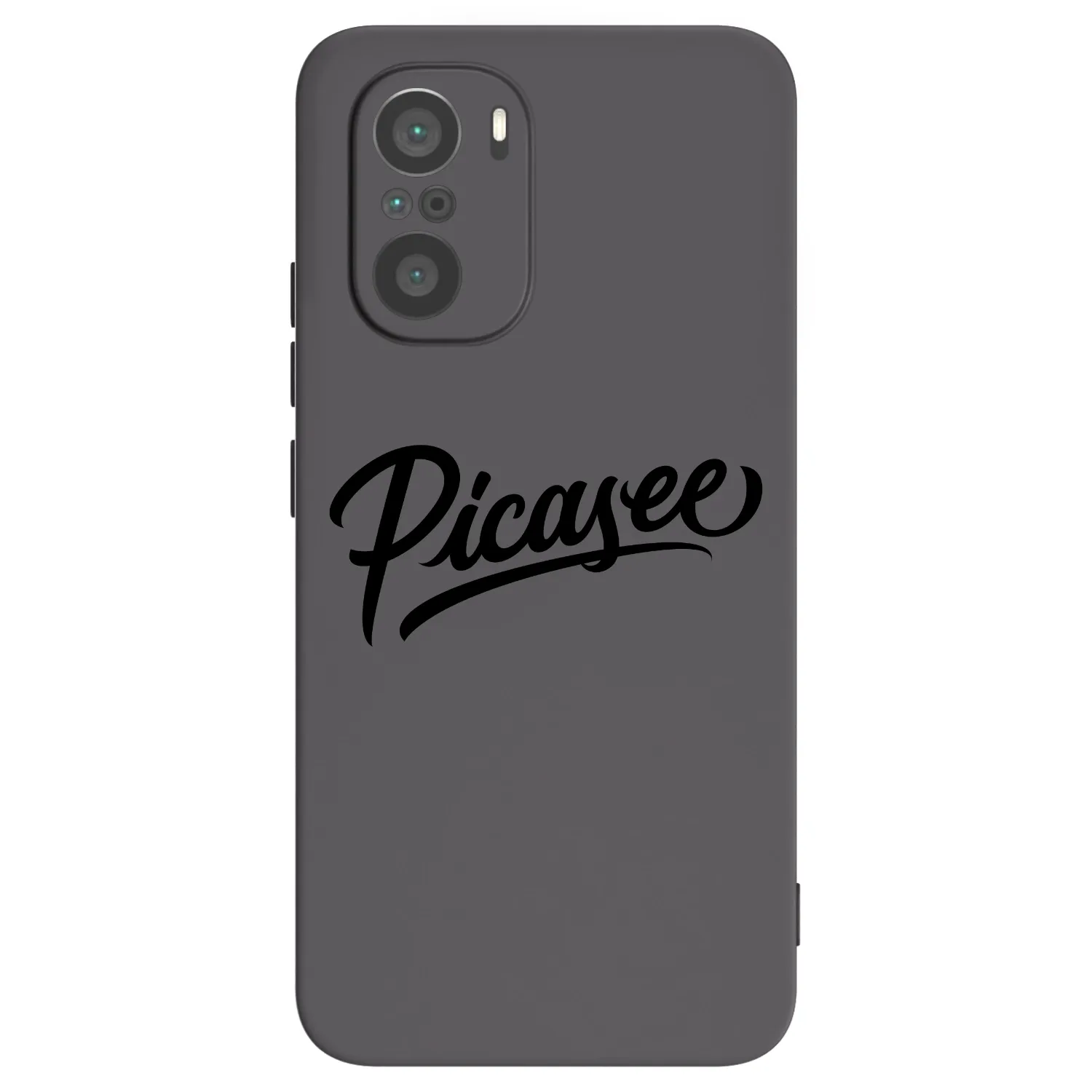 Picasee silikonowe czarne etui na Xiaomi Poco F3 - Picasee - old logo - black