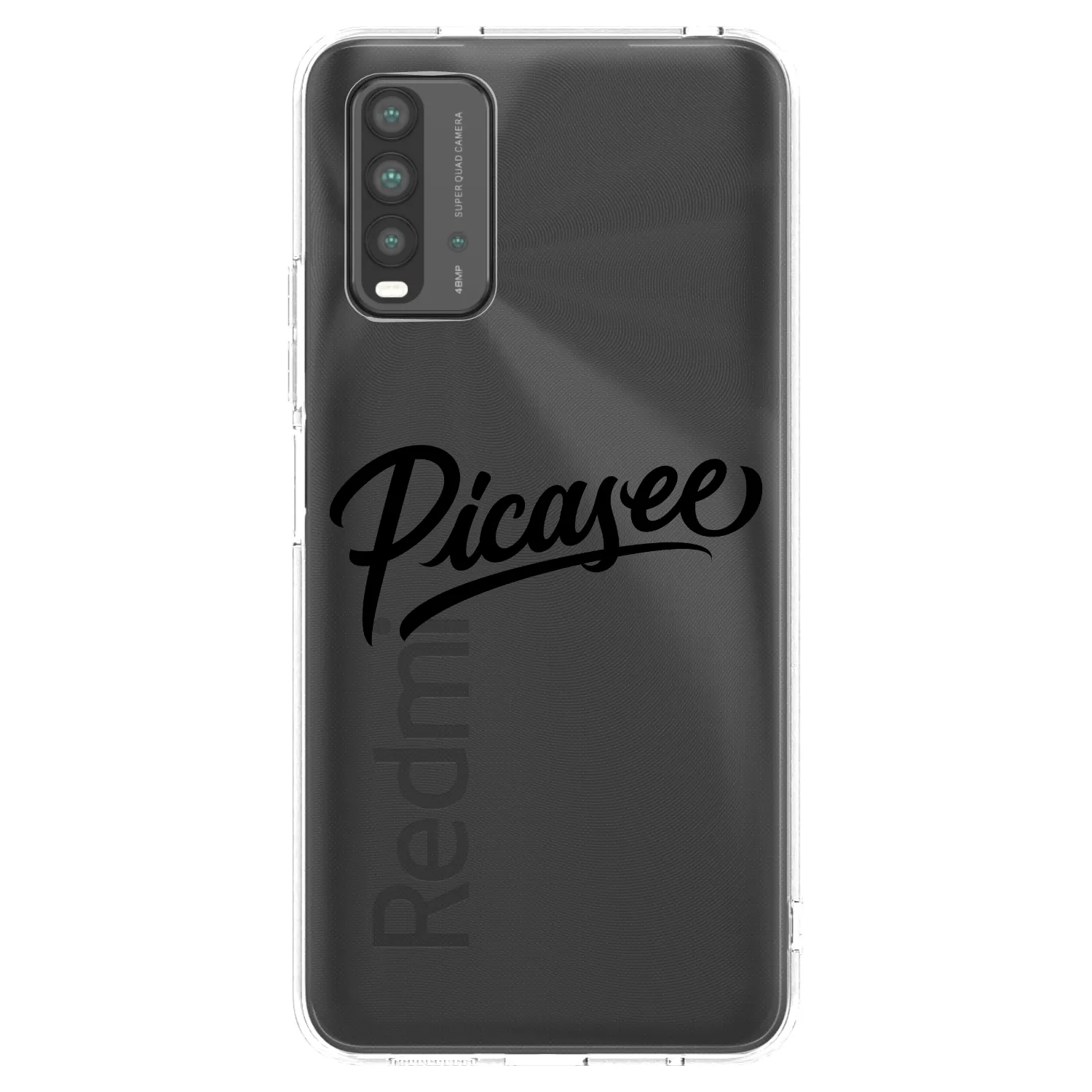 Picasee silikonowe czarne etui na Xiaomi Redmi 9T - Picasee - old logo - black