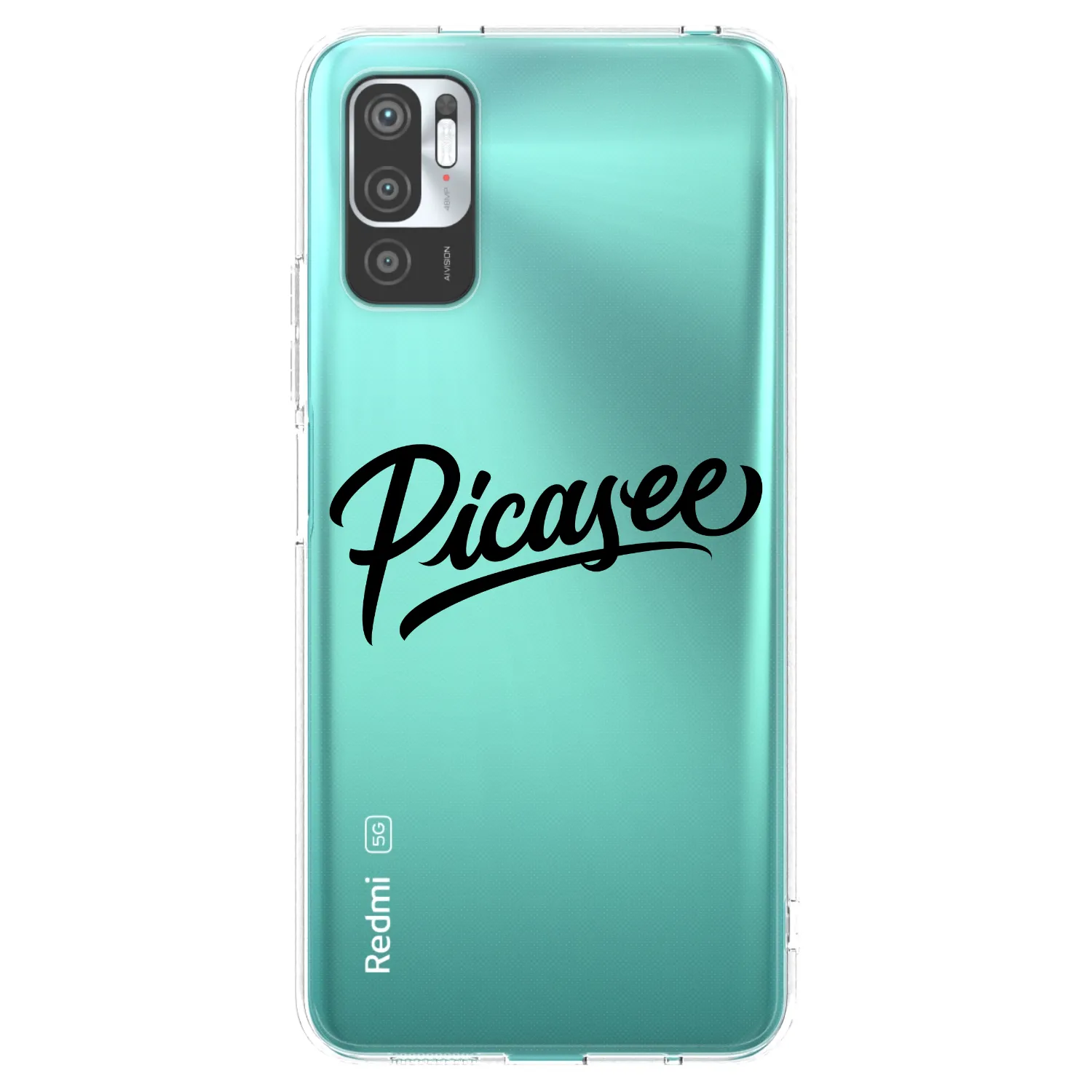 Picasee silikonowe przeźroczyste etui na Xiaomi Redmi Note 10 5G - Picasee - old logo - black
