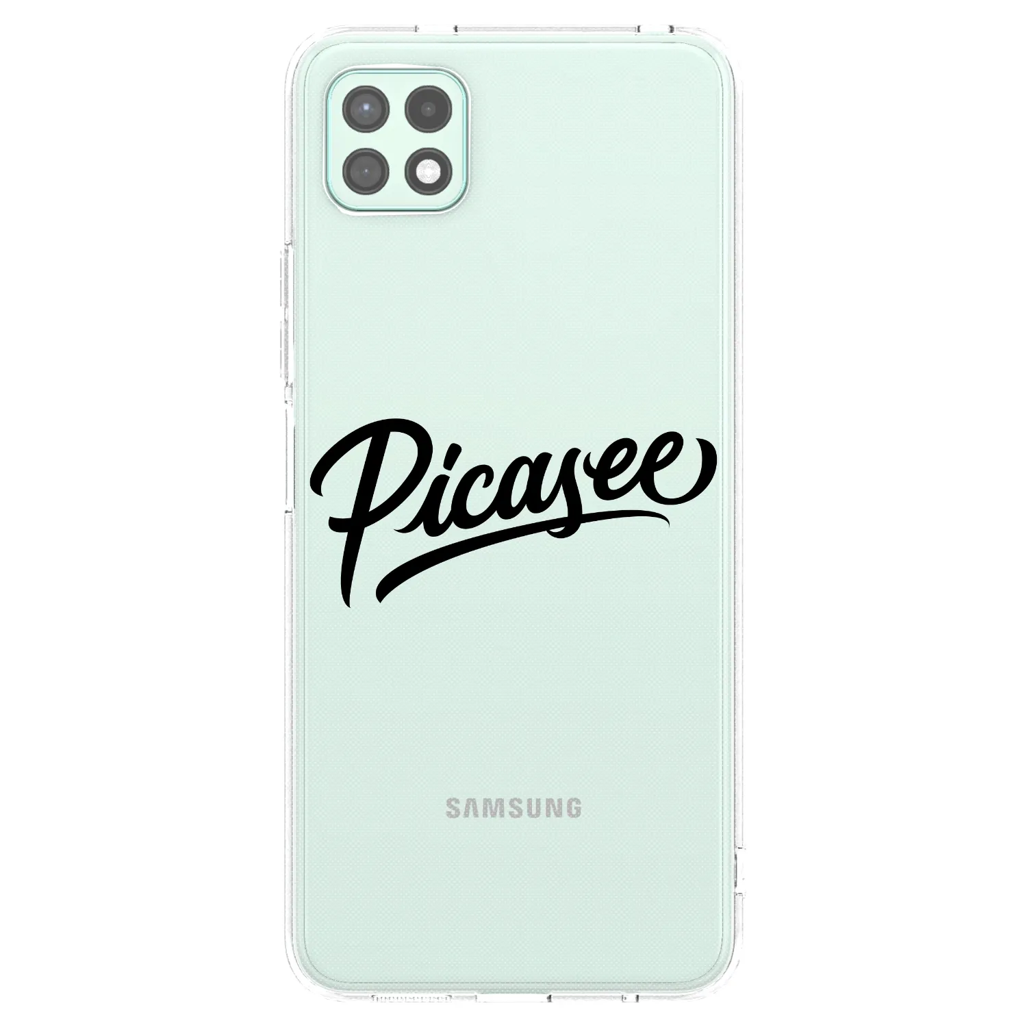 Picasee silikonowe przeźroczyste etui na Samsung Galaxy A22 A226B 5G - Picasee - old logo - black