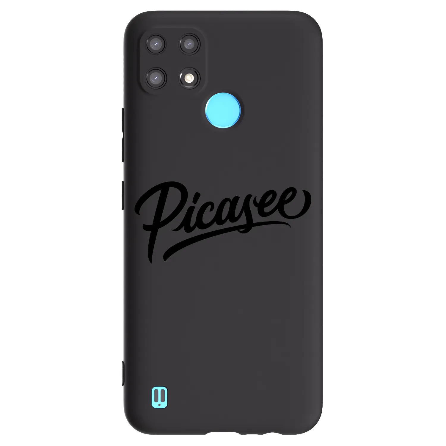 Picasee silikonowe czarne etui na Realme C21 - Picasee - old logo - black