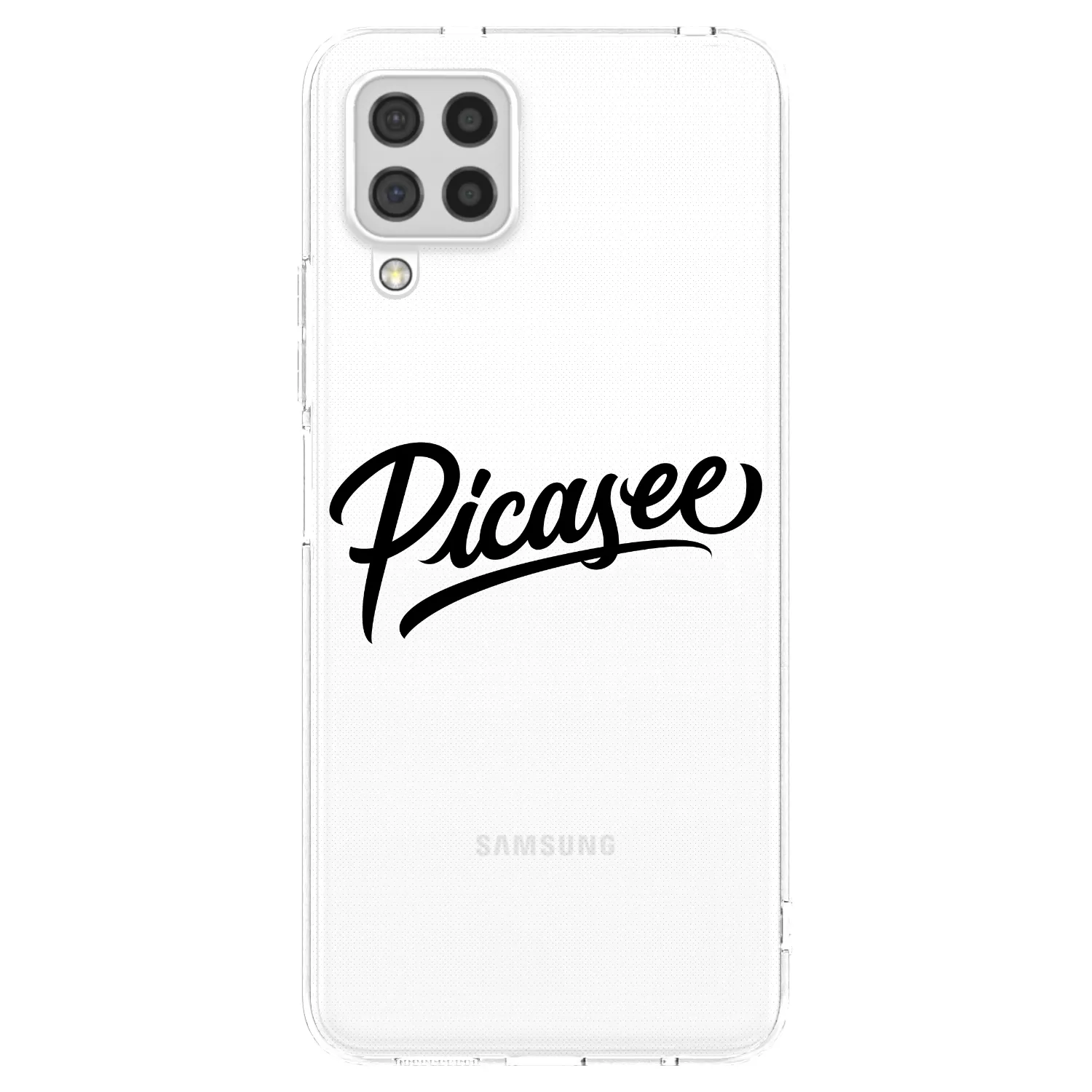 Picasee silikonowe przeźroczyste etui na Samsung Galaxy A22 A225F 4G - Picasee - old logo - black