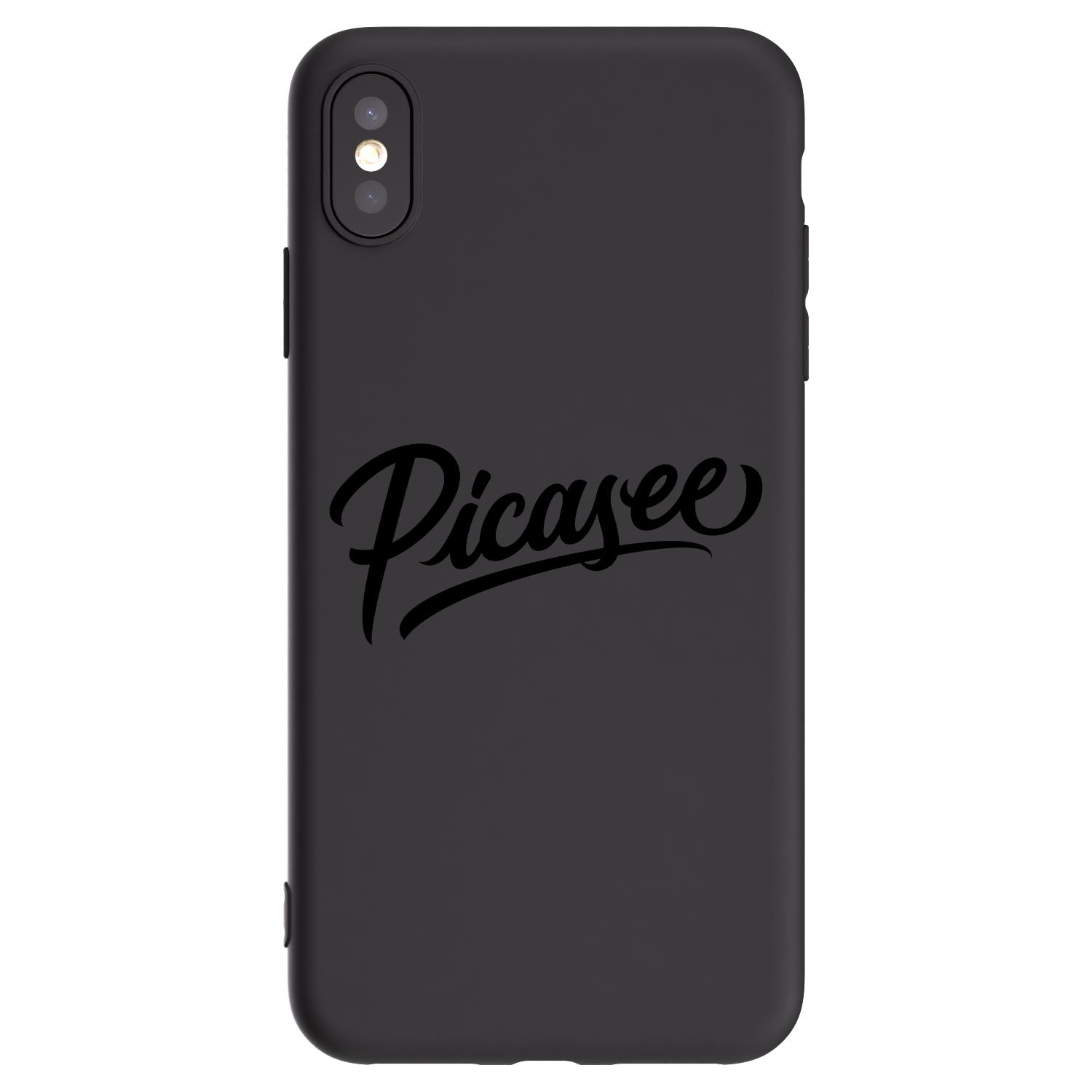Picasee silikonowe czarne etui na Apple iPhone XS Max - Picasee - old logo - black