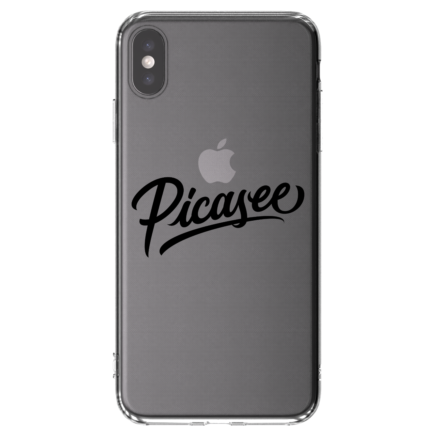 Picasee silikonowe przeźroczyste etui na Apple iPhone XS Max - Picasee - old logo - black