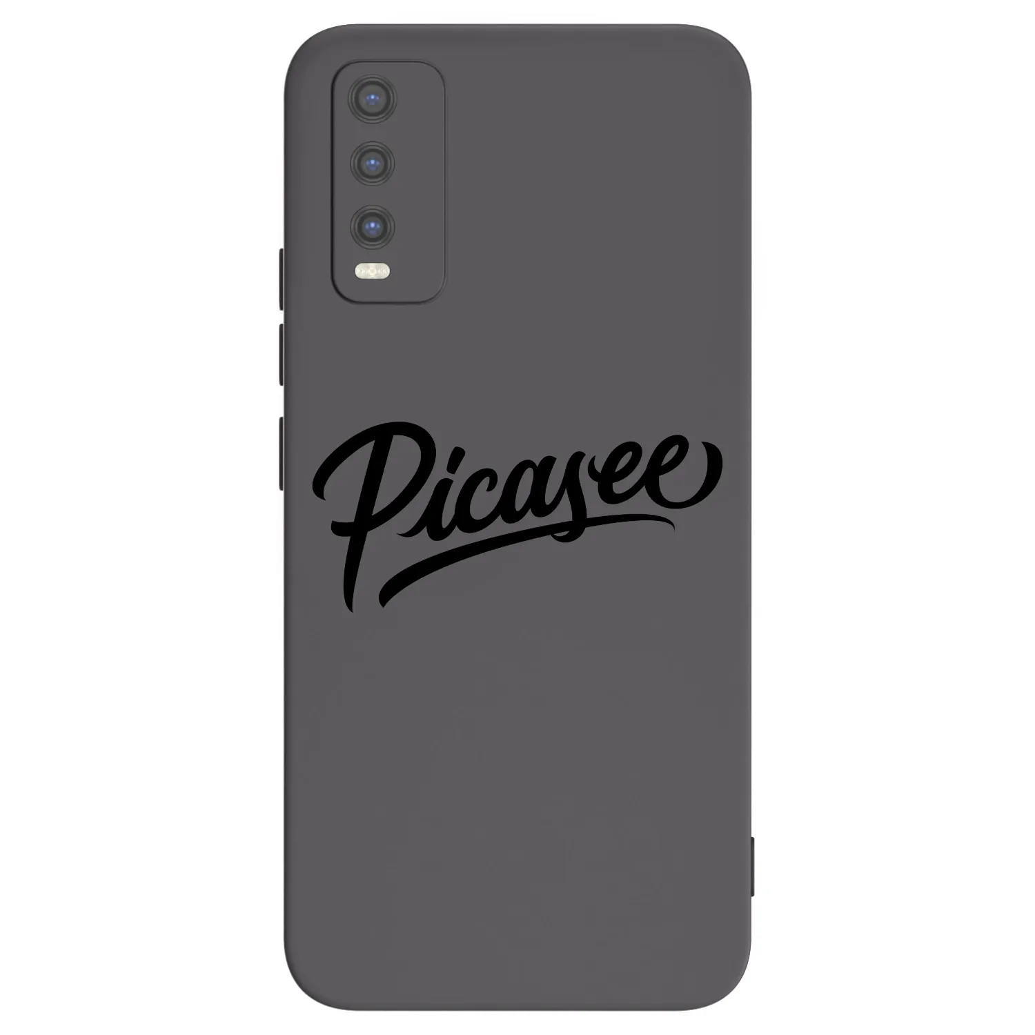 Picasee silikonowe czarne etui na Vivo Y20s - Picasee - old logo - black