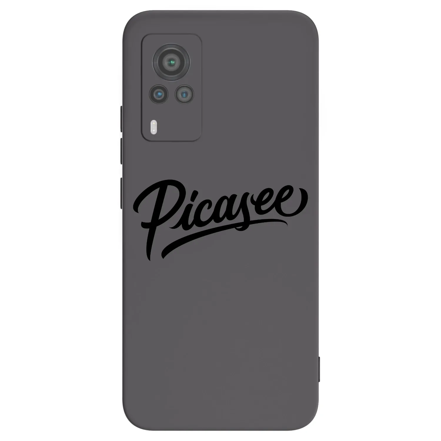 Picasee silikonowe czarne etui na Vivo X60 Pro 5G - Picasee - old logo - black