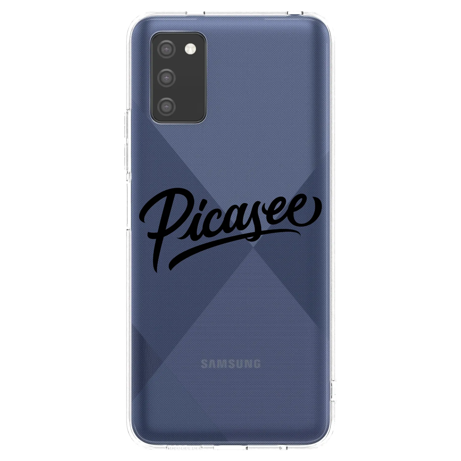 Picasee silikonowe przeźroczyste etui na Samsung Galaxy A03s A037G - Picasee - old logo - black