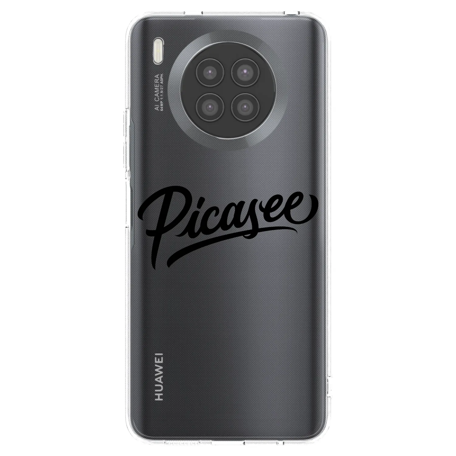 Picasee silikonowe przeźroczyste etui na Huawei Nova 8i - Picasee - old logo - black