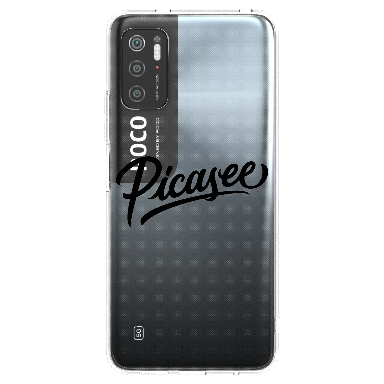 Picasee silikonowe przeźroczyste etui na Xiaomi Poco M3 Pro 5G - Picasee - old logo - black