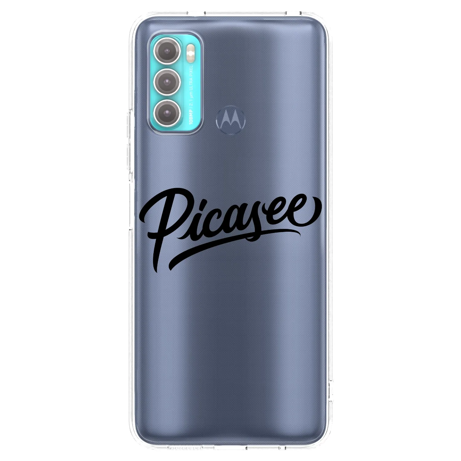 Picasee silikonowe przeźroczyste etui na Motorola Moto G60 - Picasee - old logo - black
