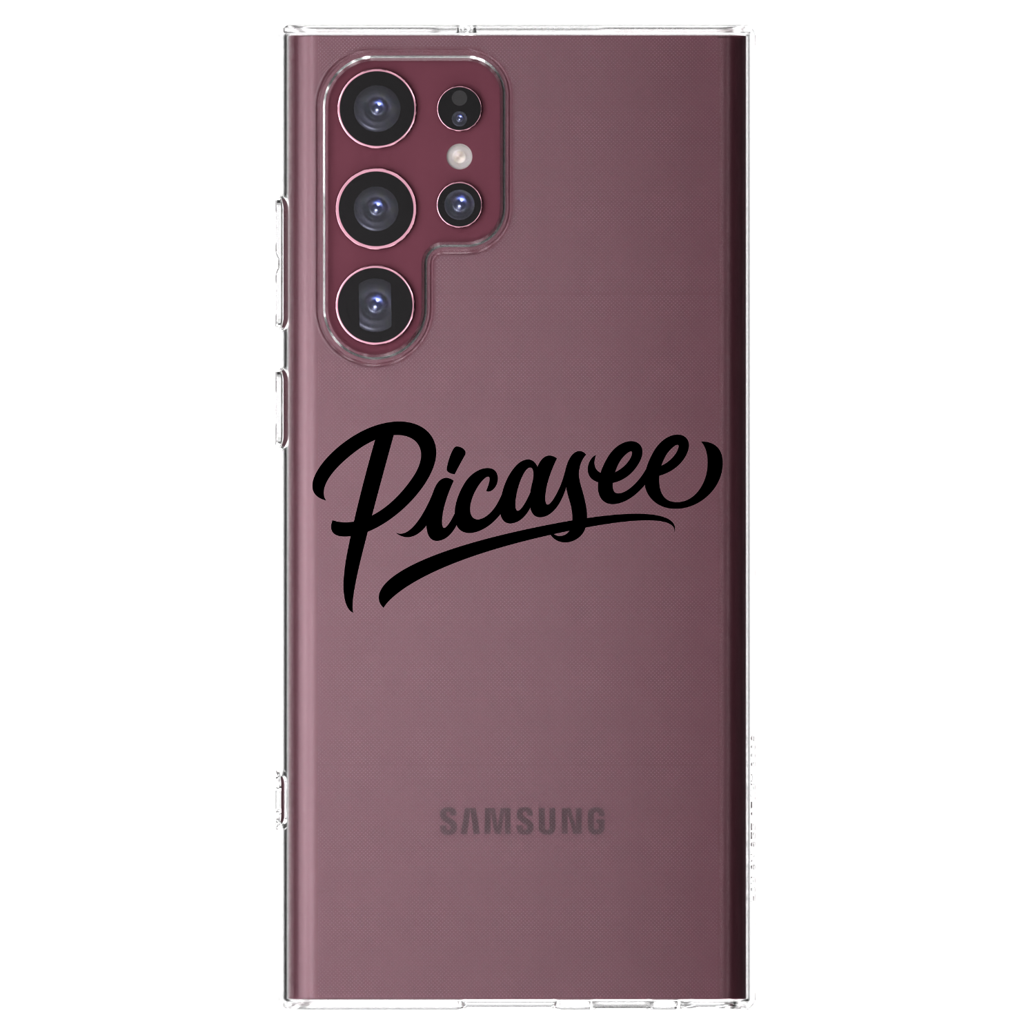 Picasee silikonowe przeźroczyste etui na Samsung Galaxy S22 Ultra 5G - Picasee - old logo - black