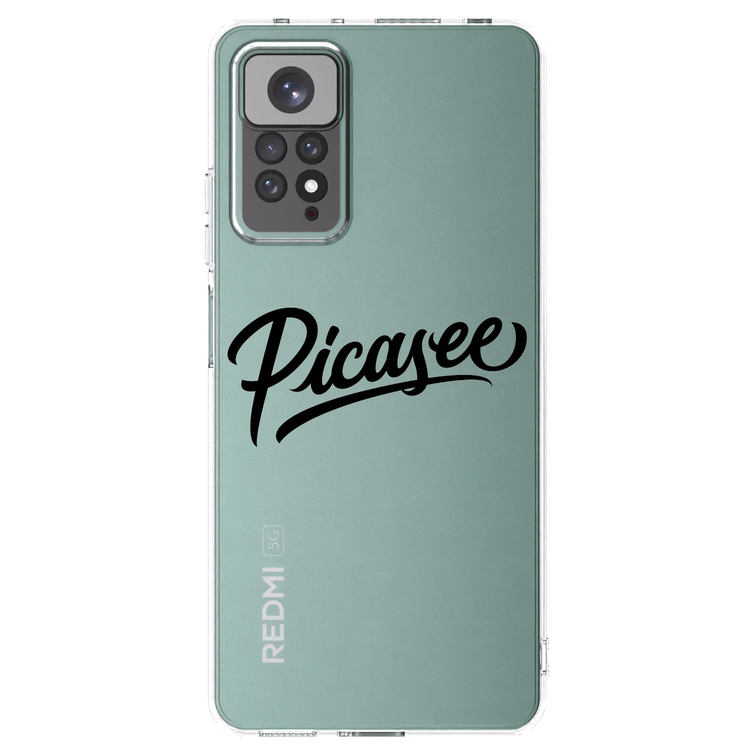 Picasee silikonowe przeźroczyste etui na Xiaomi Redmi Note 11S 4G - Picasee - old logo - black