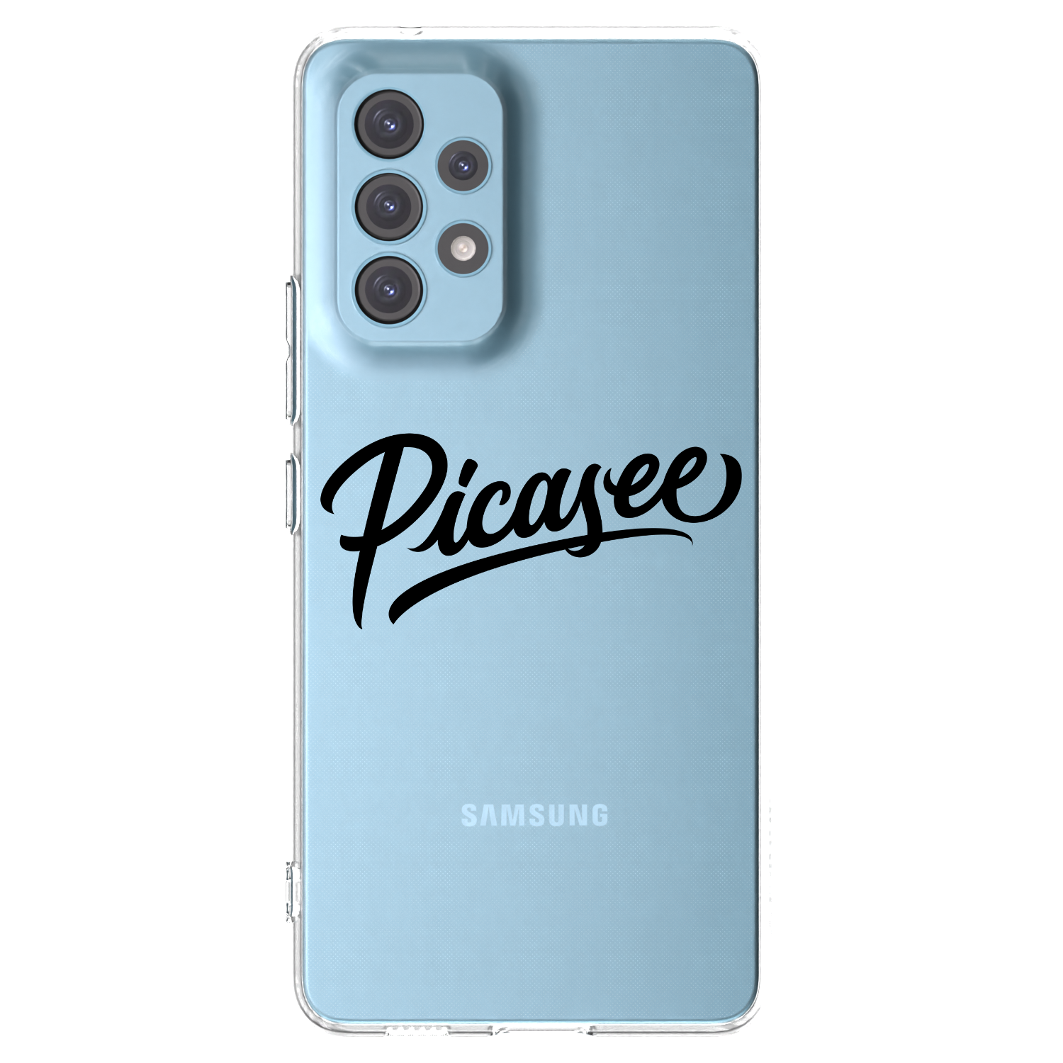 Picasee silikonowe przeźroczyste etui na Samsung Galaxy A53 5G A536 - Picasee - old logo - black