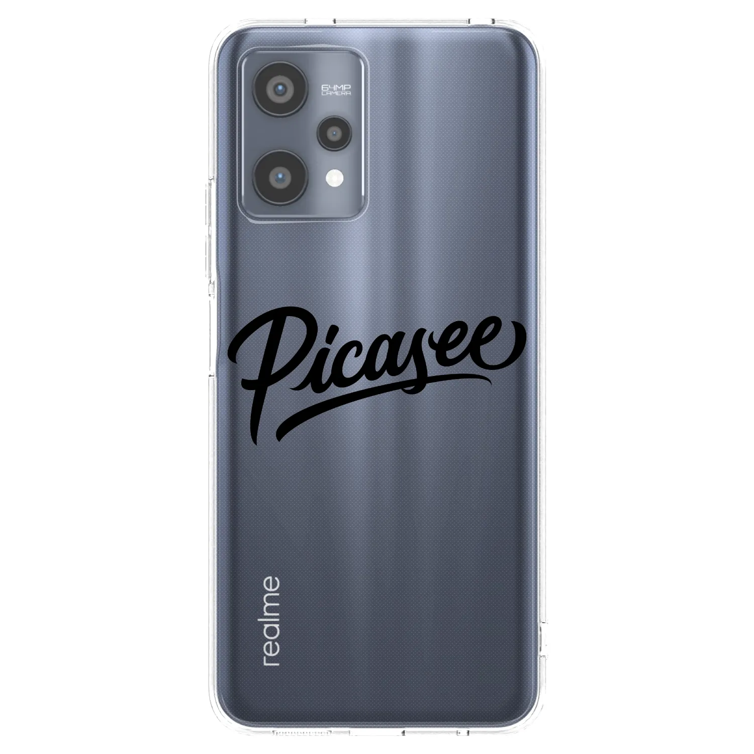 Picasee silikonowe przeźroczyste etui na Realme 9 Pro 5G - Picasee - old logo - black