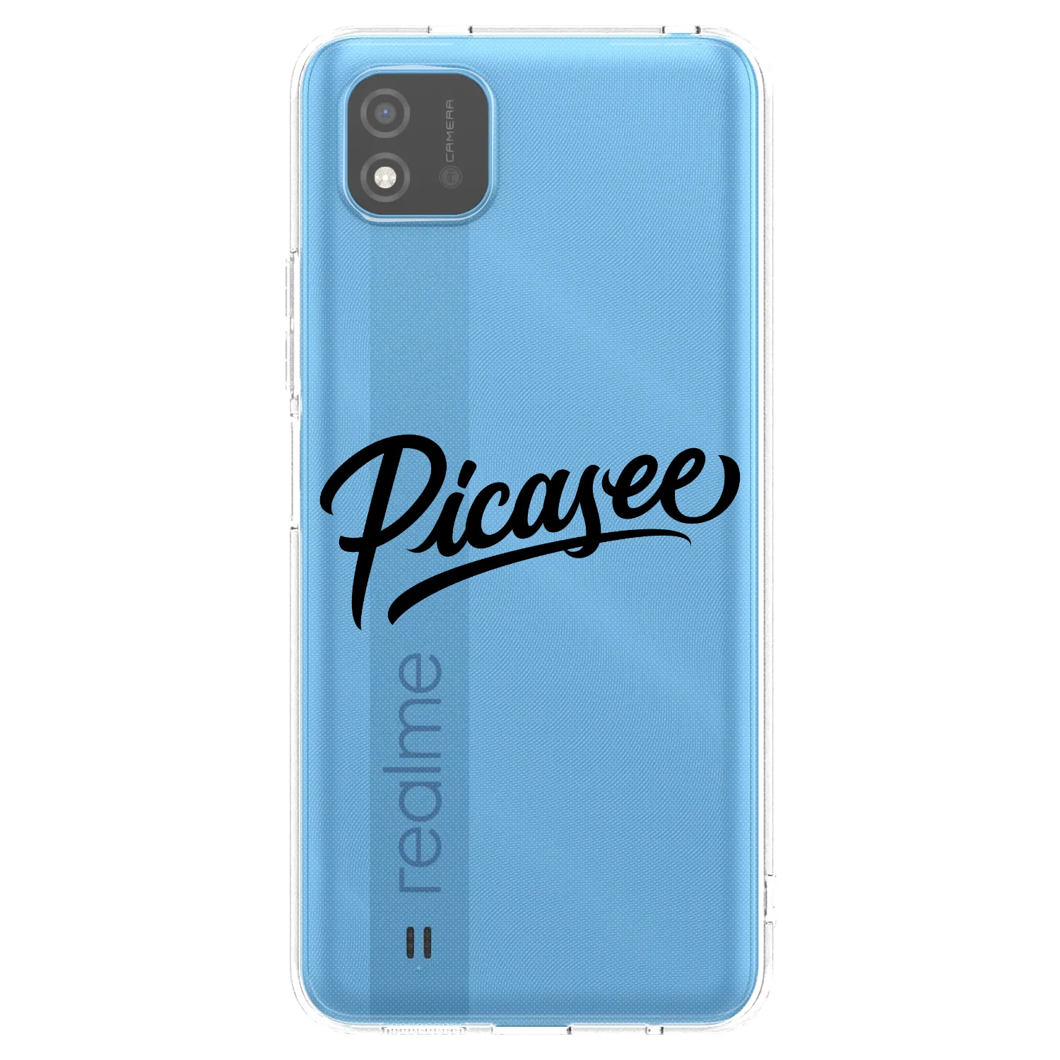Picasee silikonowe przeźroczyste etui na Realme C11 (2021) - Picasee - old logo - black