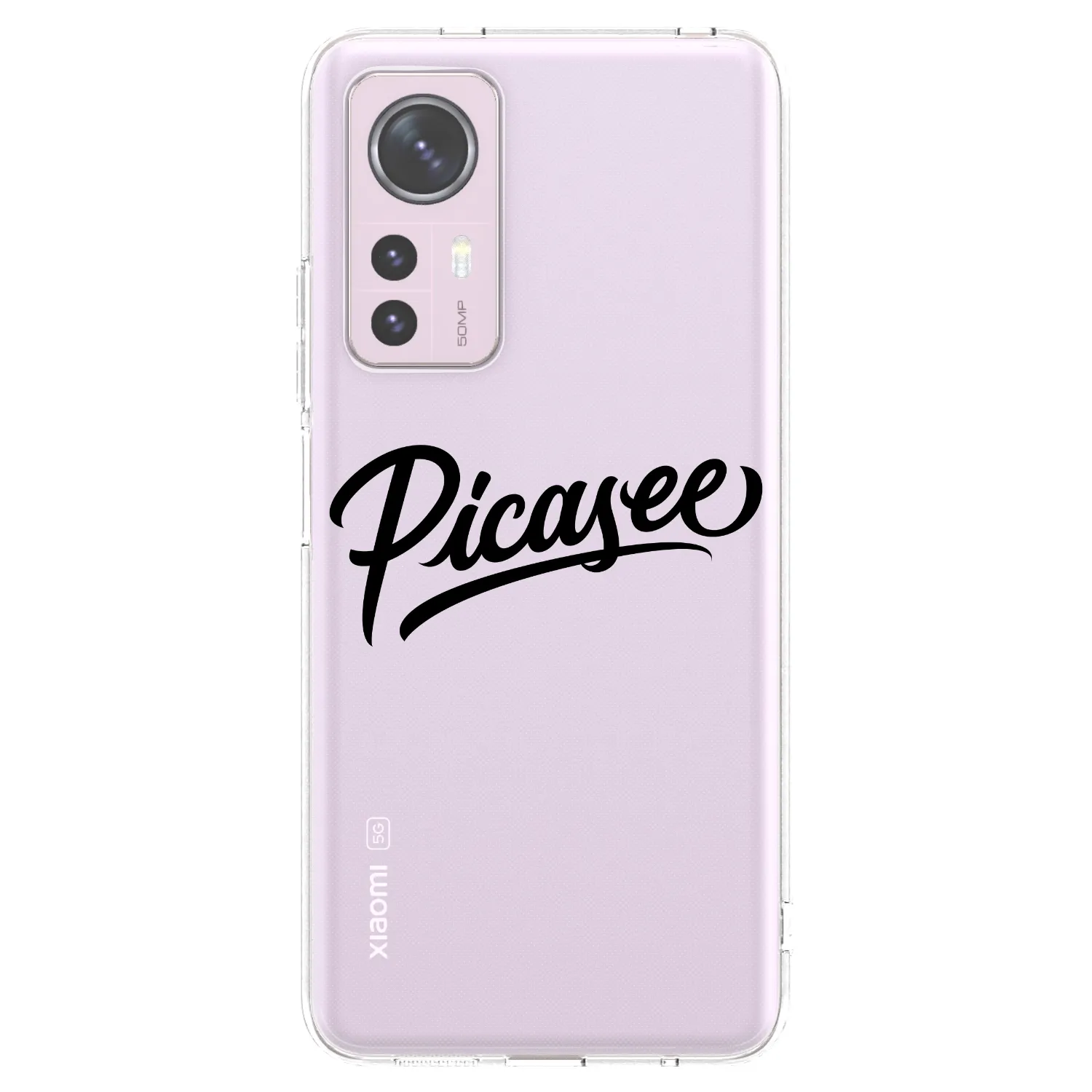 Picasee silikonowe przeźroczyste etui na Xiaomi 12 - Picasee - old logo - black