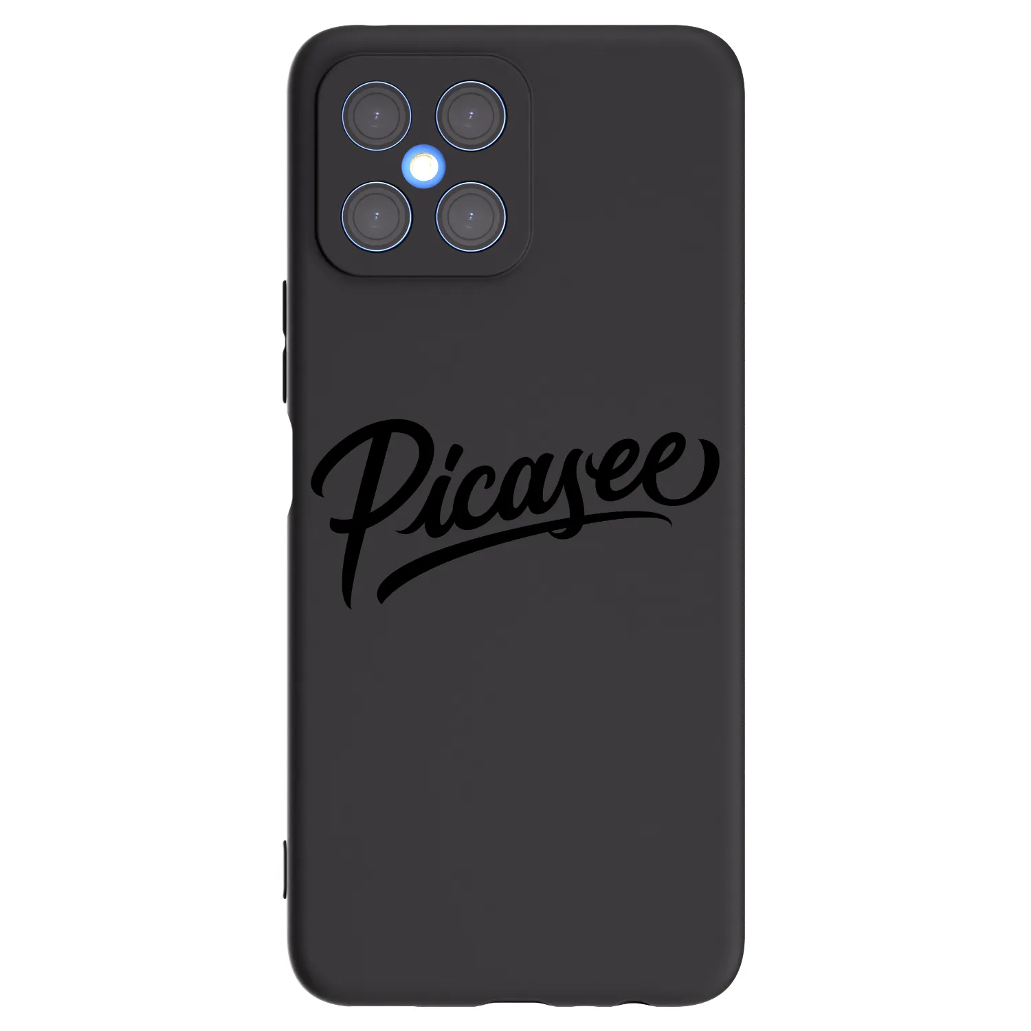 Picasee silikonowe czarne etui na Honor X8 4G - Picasee - old logo - black