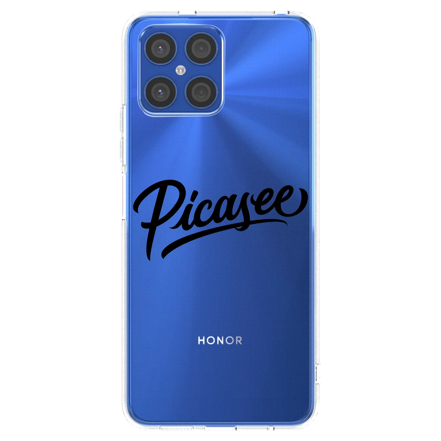 Picasee silikonowe przeźroczyste etui na Honor X8 4G - Picasee - old logo - black
