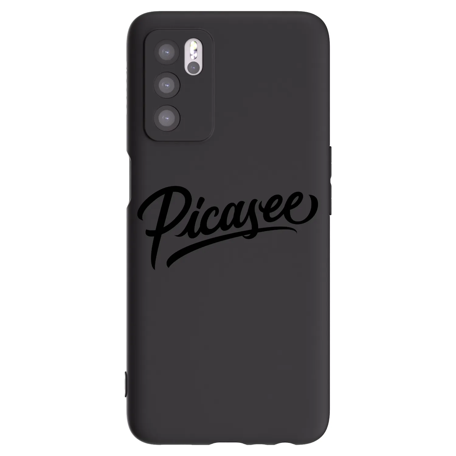 Picasee silikonowe czarne etui na OPPO A16s - Picasee - old logo - black