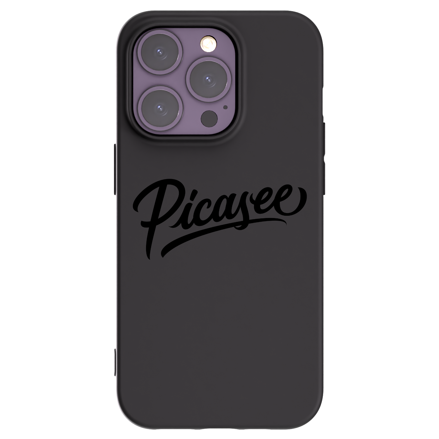 Picasee silikonowe czarne etui na Apple iPhone 14 Pro - Picasee - old logo - black