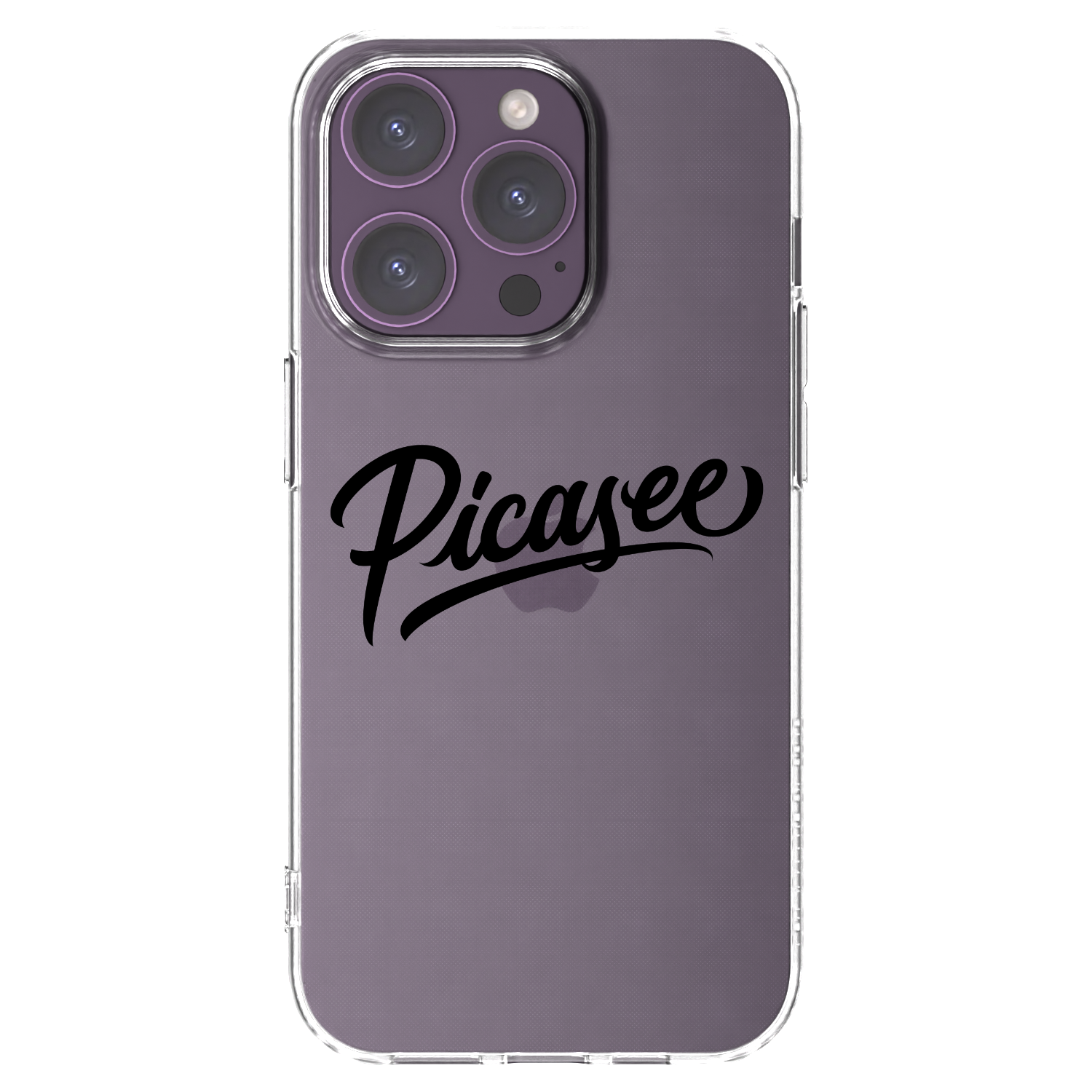 Picasee silikonowe przeźroczyste etui na Apple iPhone 14 Pro - Picasee - old logo - black