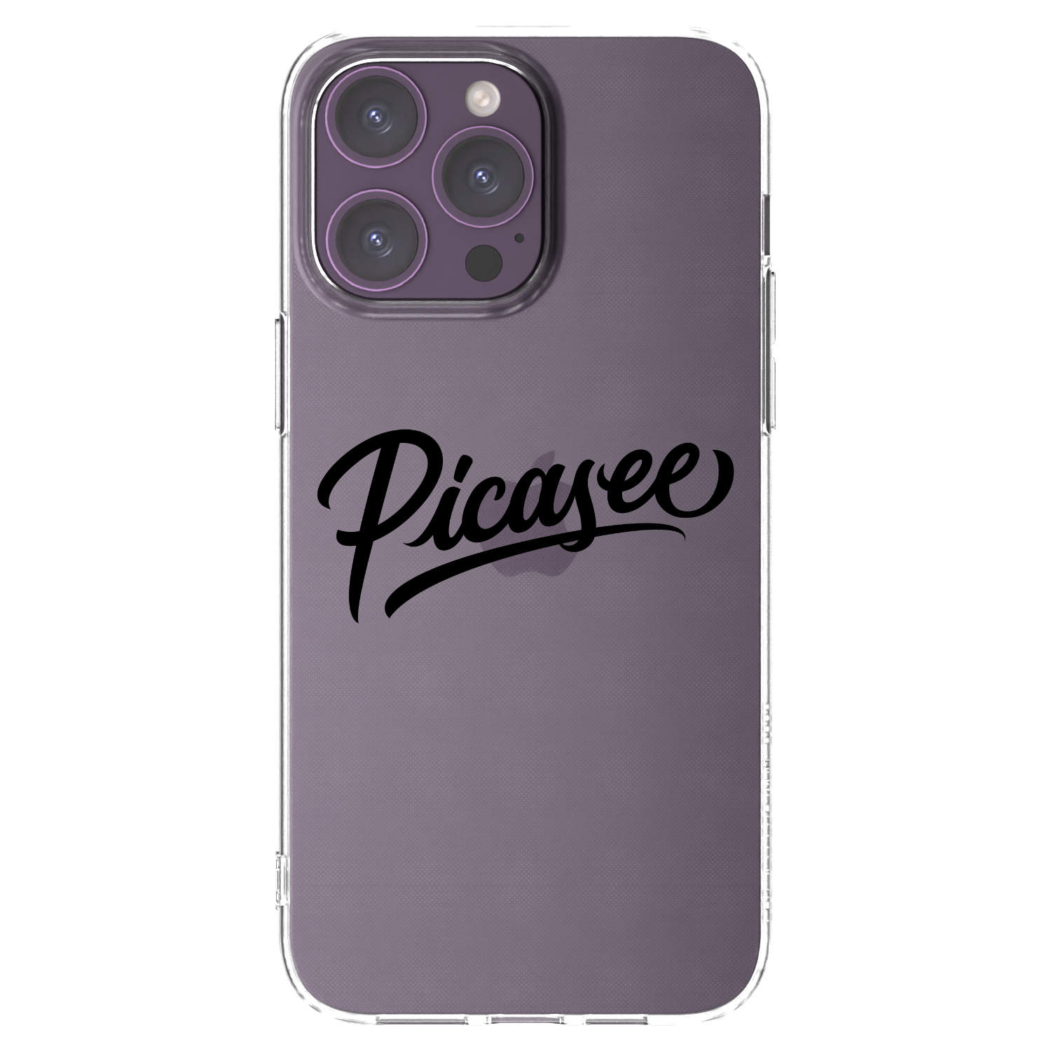 Picasee silikonowe przeźroczyste etui na Apple iPhone 14 Pro Max - Picasee - old logo - black