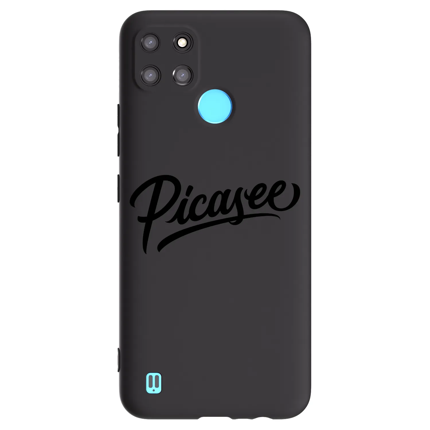 Picasee silikonowe czarne etui na Realme C21Y - Picasee - old logo - black