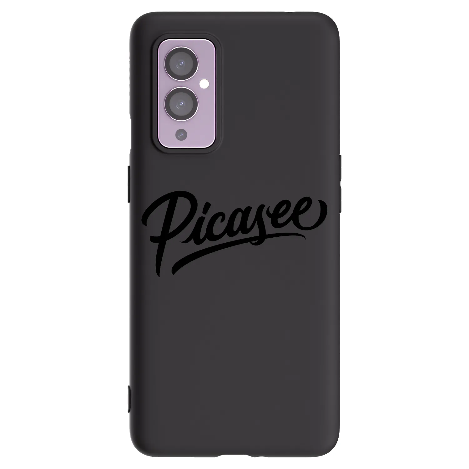 Picasee silikonowe czarne etui na OnePlus 9 - Picasee - old logo - black