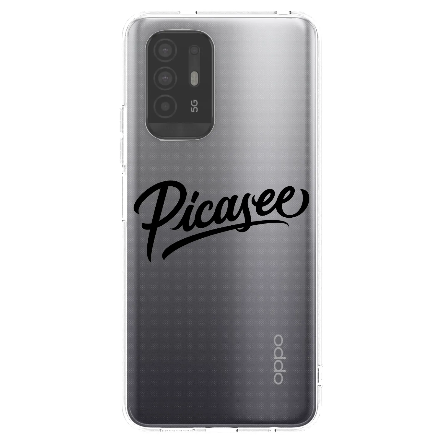 Picasee silikonowe przeźroczyste etui na OPPO A94 5G - Picasee - old logo - black