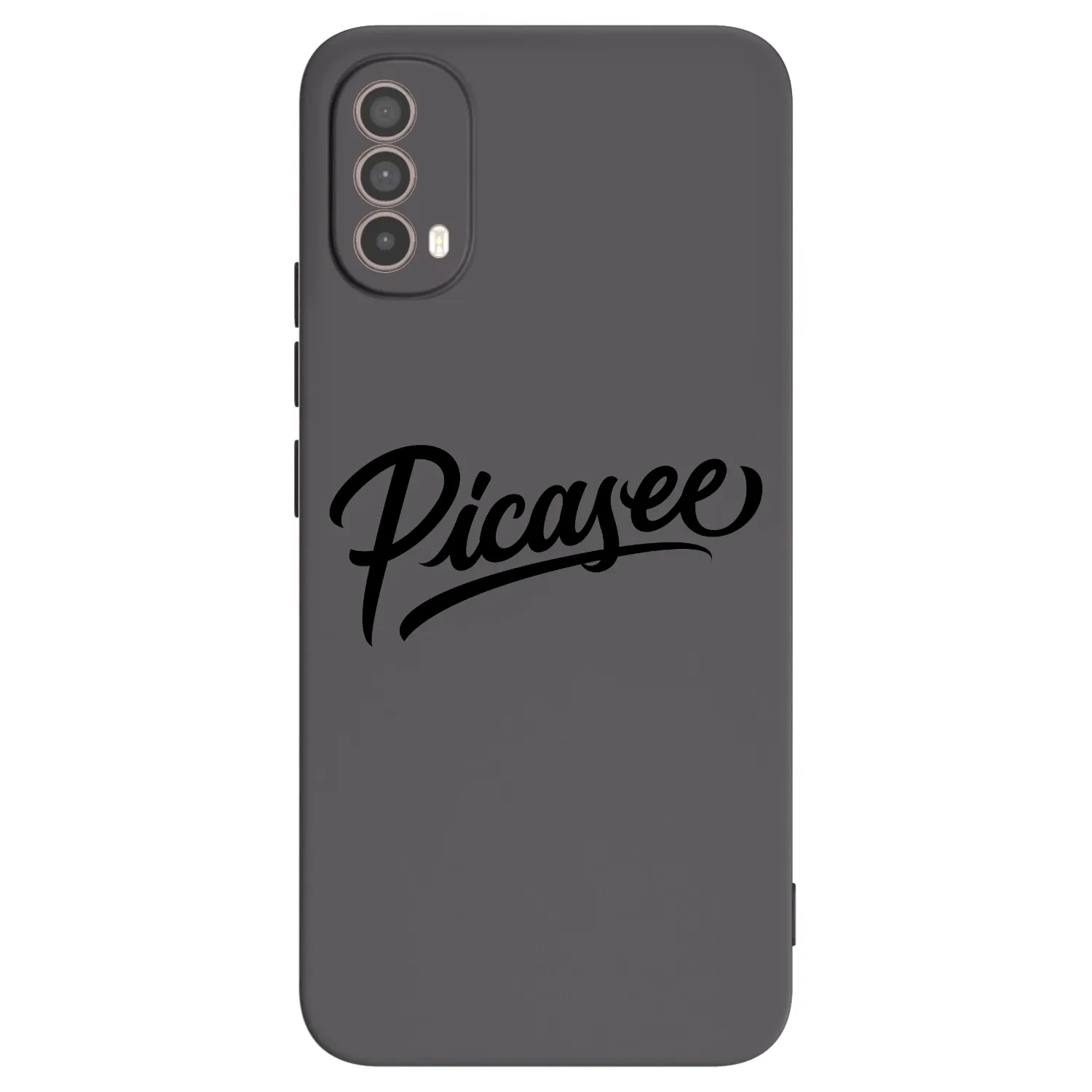 Picasee silikonowe czarne etui na Motorola Moto E40 - Picasee - old logo - black