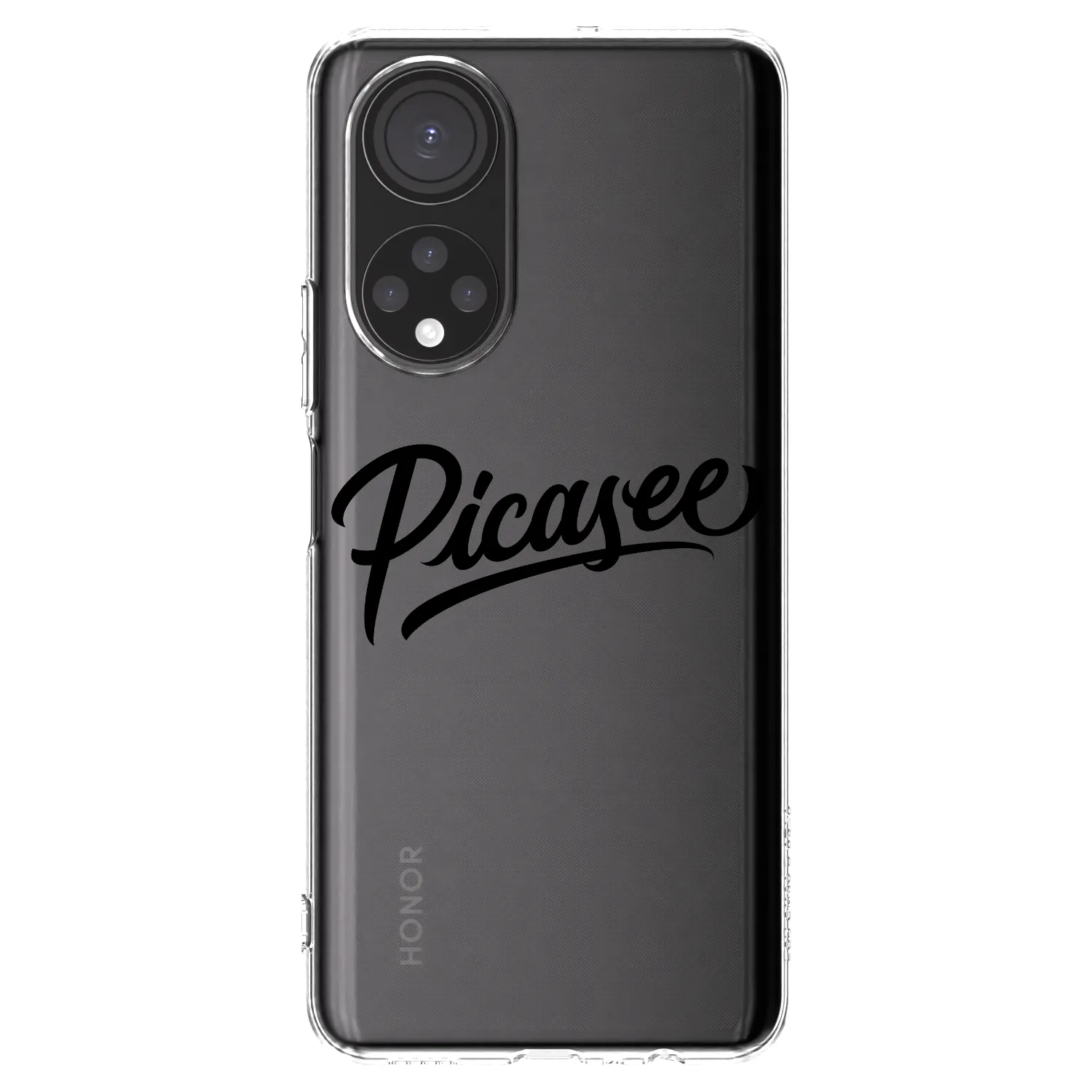 Picasee silikonowe przeźroczyste etui na Honor X7 - Picasee - old logo - black