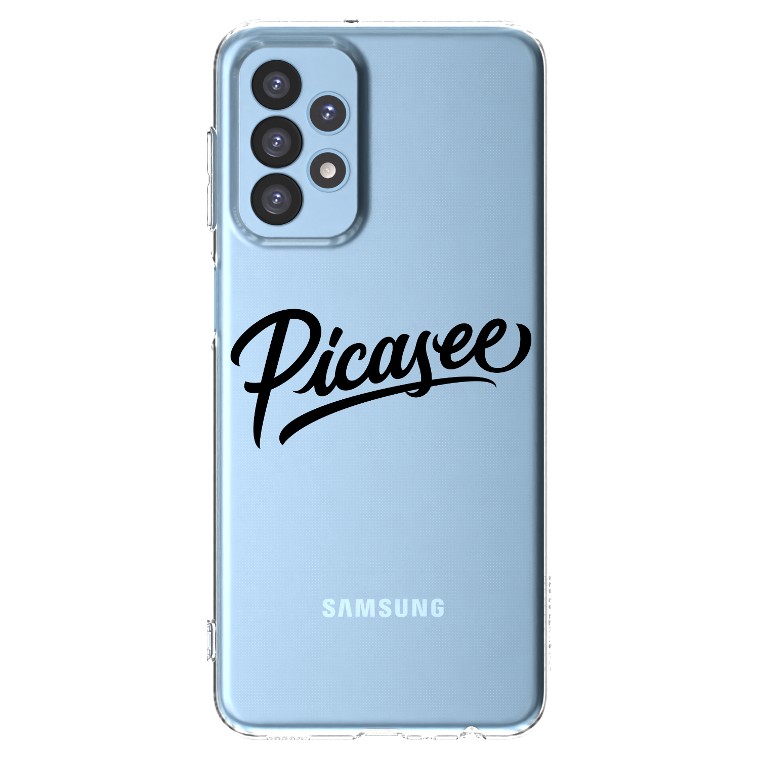 Picasee silikonowe przeźroczyste etui na Samsung Galaxy A23 A235F 4G - Picasee - old logo - black