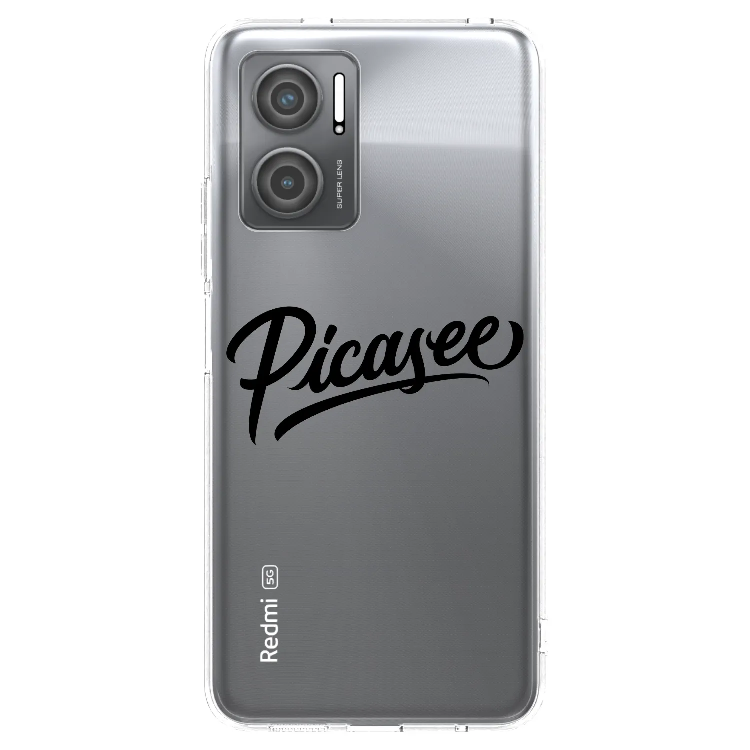Picasee silikonowe przeźroczyste etui na Xiaomi Redmi 10 5G - Picasee - old logo - black