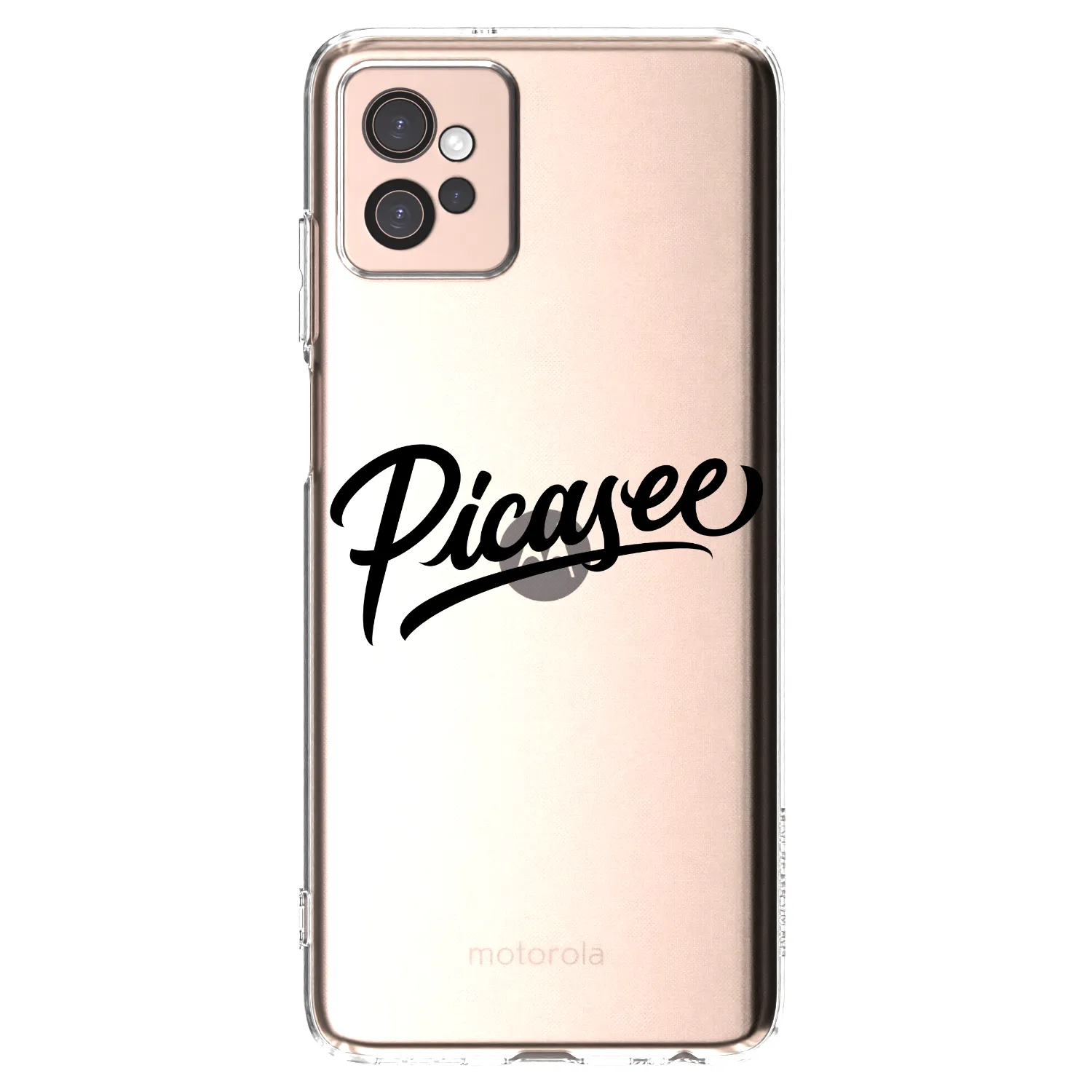 Picasee silikonowe przeźroczyste etui na Motorola Moto G32 - Picasee - old logo - black