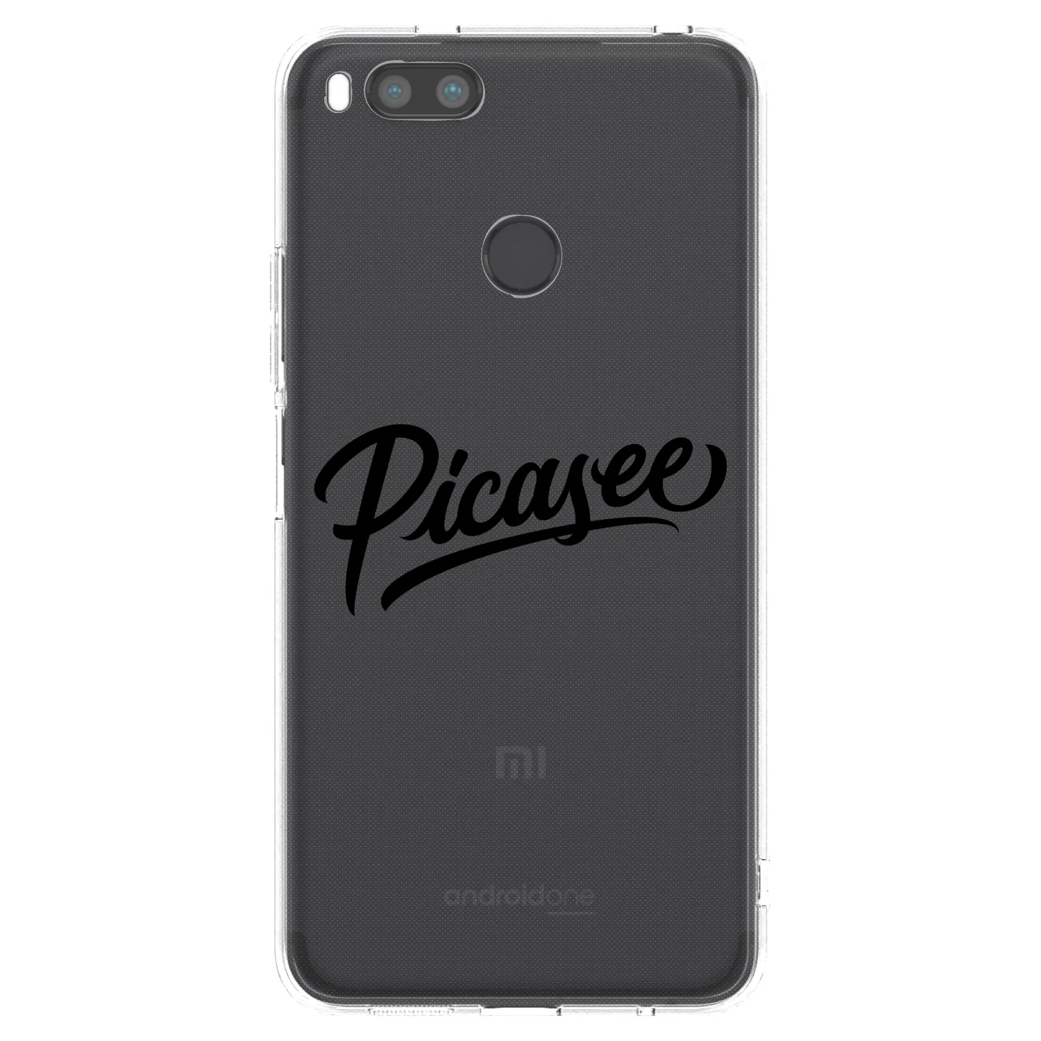 Picasee silikonowe przeźroczyste etui na Xiaomi Redmi A1 - Picasee - old logo - black