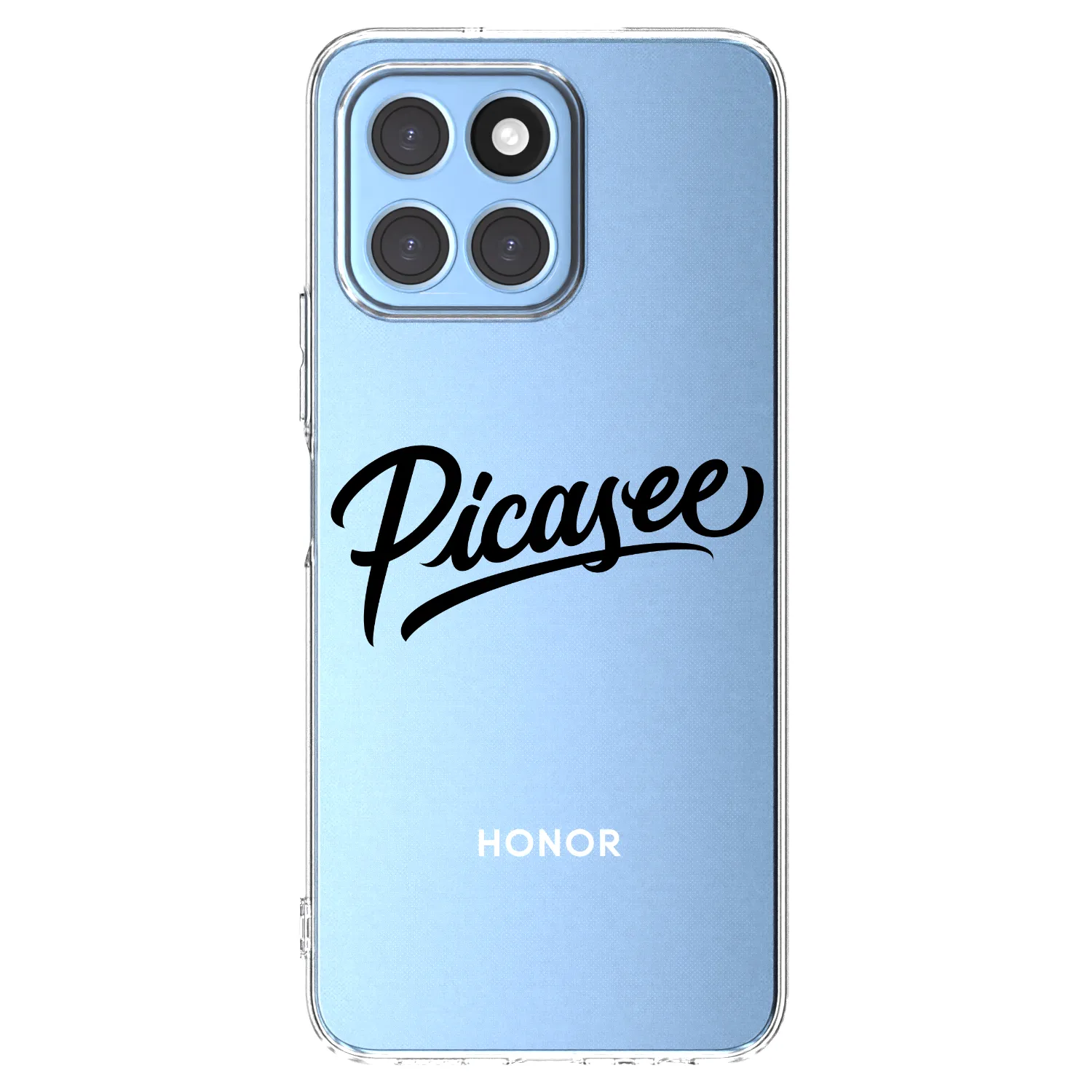 Picasee silikonowe przeźroczyste etui na Honor X6 - Picasee - old logo - black