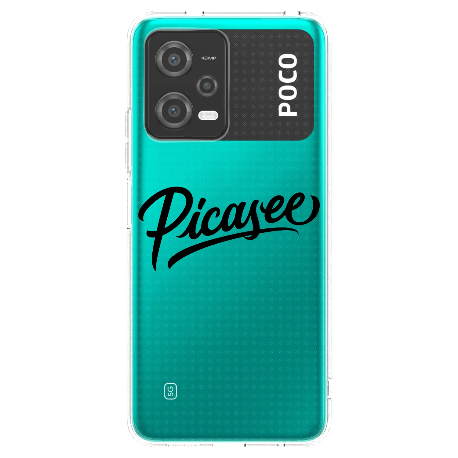 Picasee silikonowe przeźroczyste etui na Xiaomi Poco X5 - Picasee - old logo - black