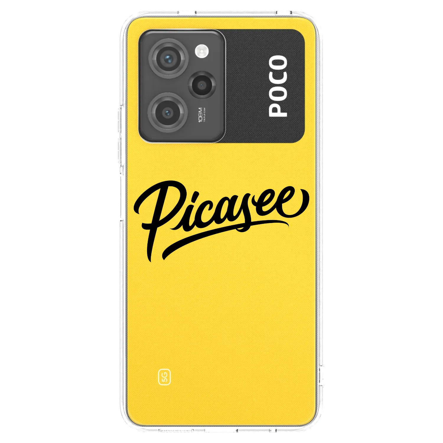 Picasee silikonowe czarne etui na Xiaomi Poco X5 Pro - Picasee - old logo - black