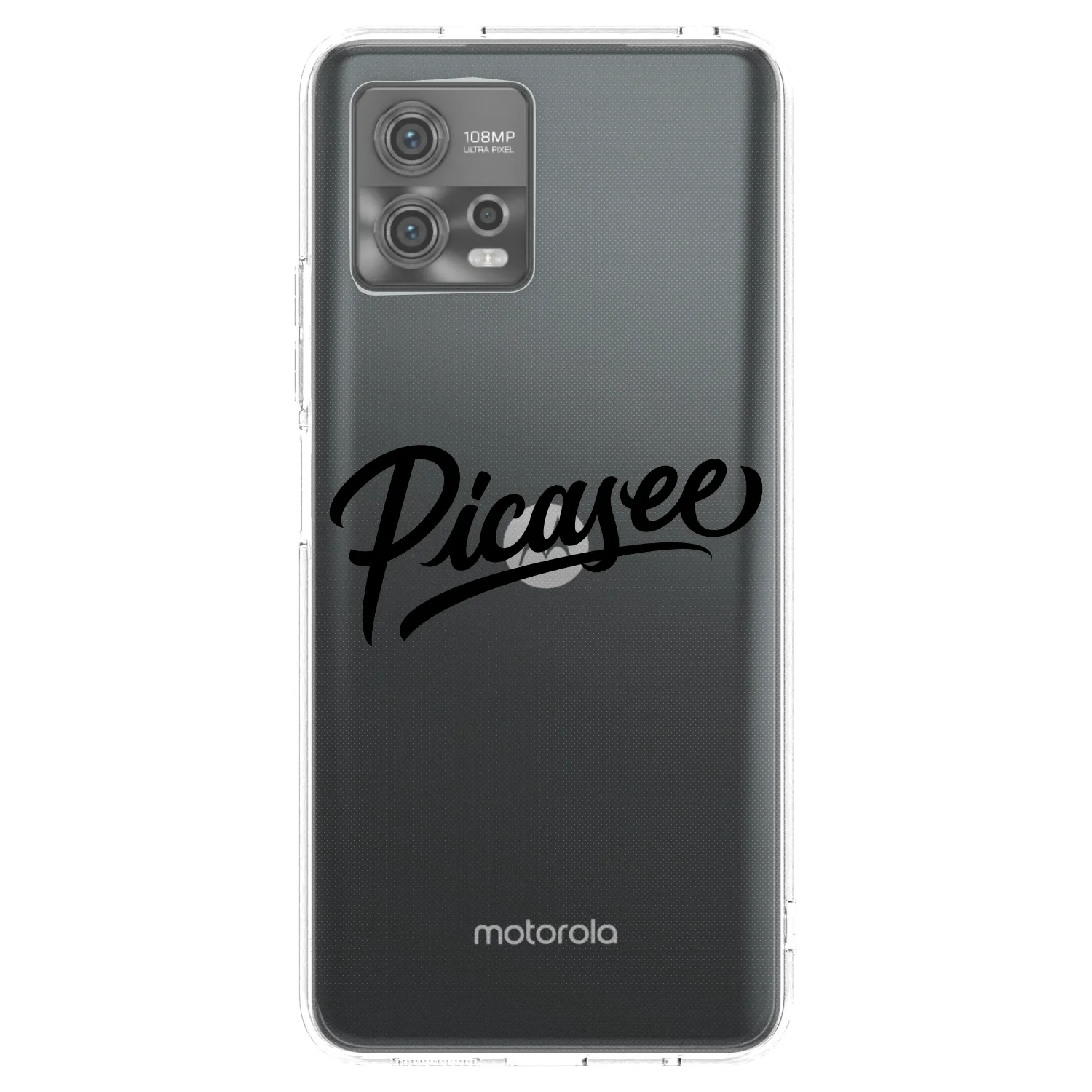 Picasee silikonowe przeźroczyste etui na Motorola Moto G72 - Picasee - old logo - black