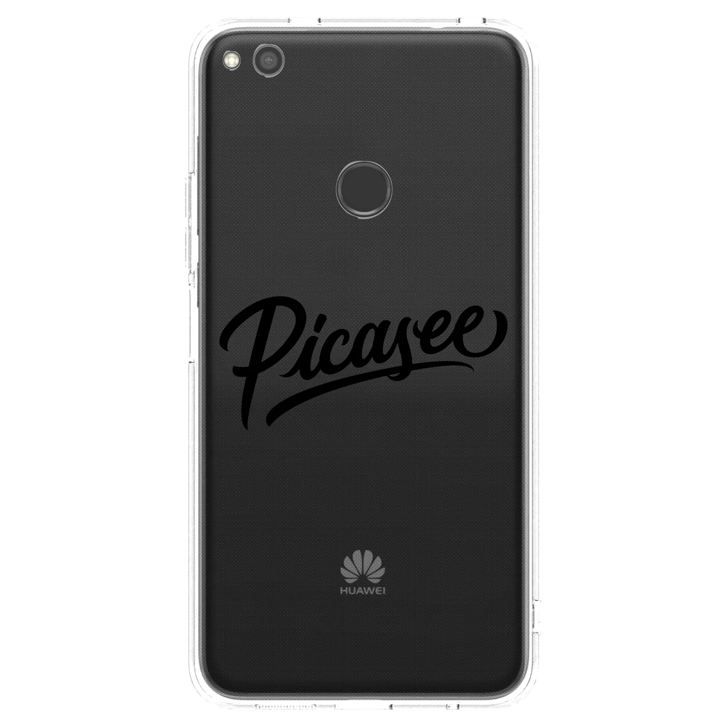 Picasee silikonowe przeźroczyste etui na Huawei P9 Lite 2017 - Picasee - old logo - black