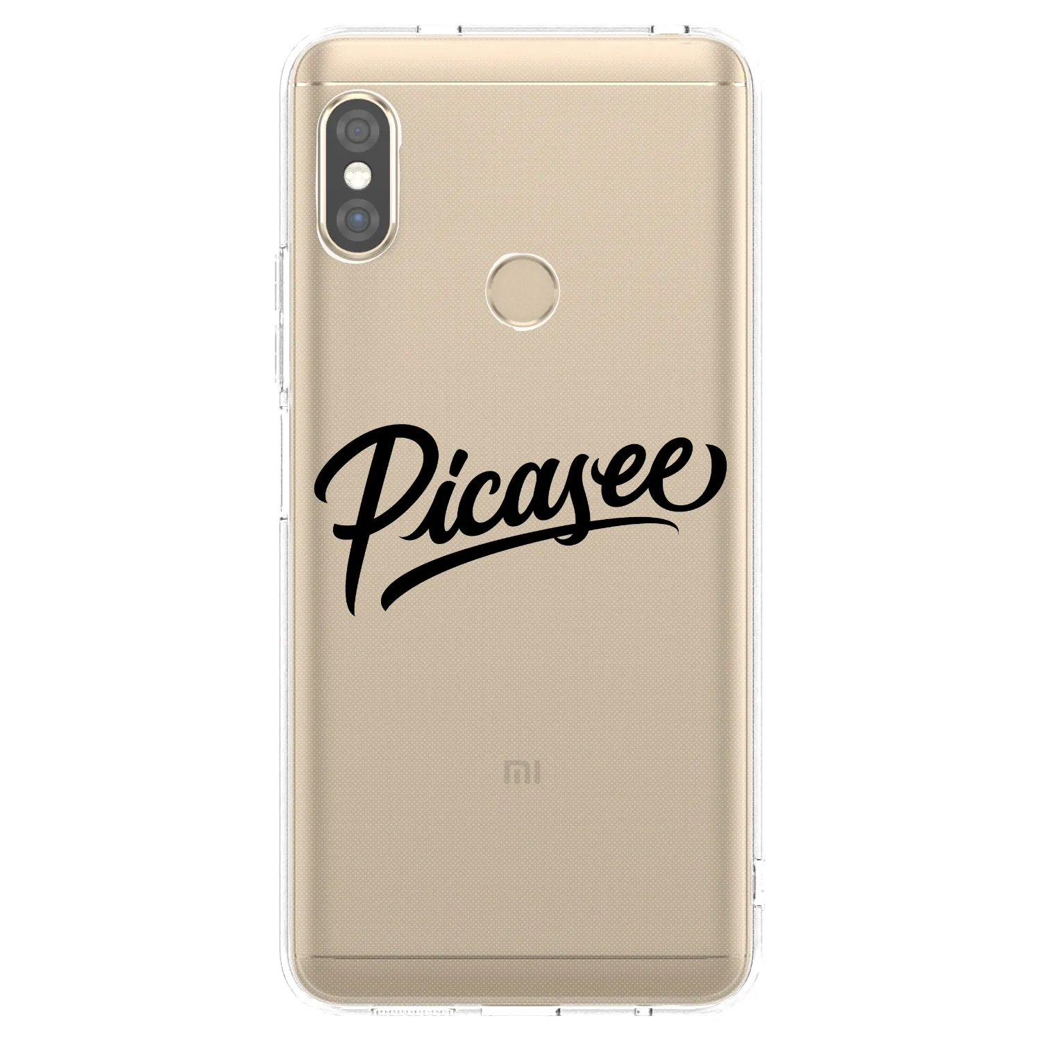 Picasee silikonowe przeźroczyste etui na Xiaomi Redmi Note 5 Global - Picasee - old logo - black