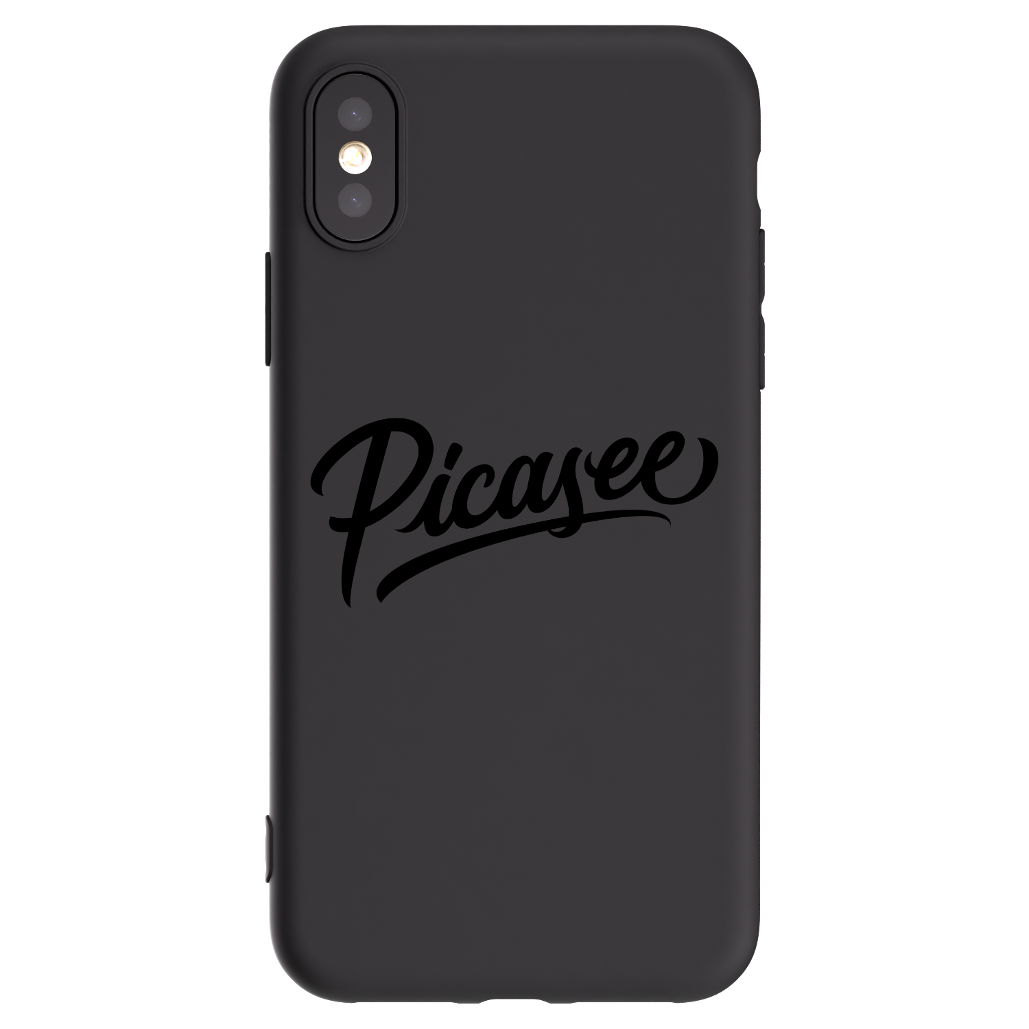 Picasee silikonowe czarne etui na Apple iPhone X/XS - Picasee - old logo - black