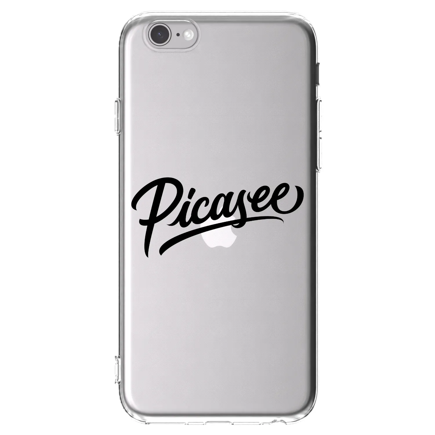 Picasee silikonowe przeźroczyste etui na Apple iPhone 6/6S - Picasee - old logo - black