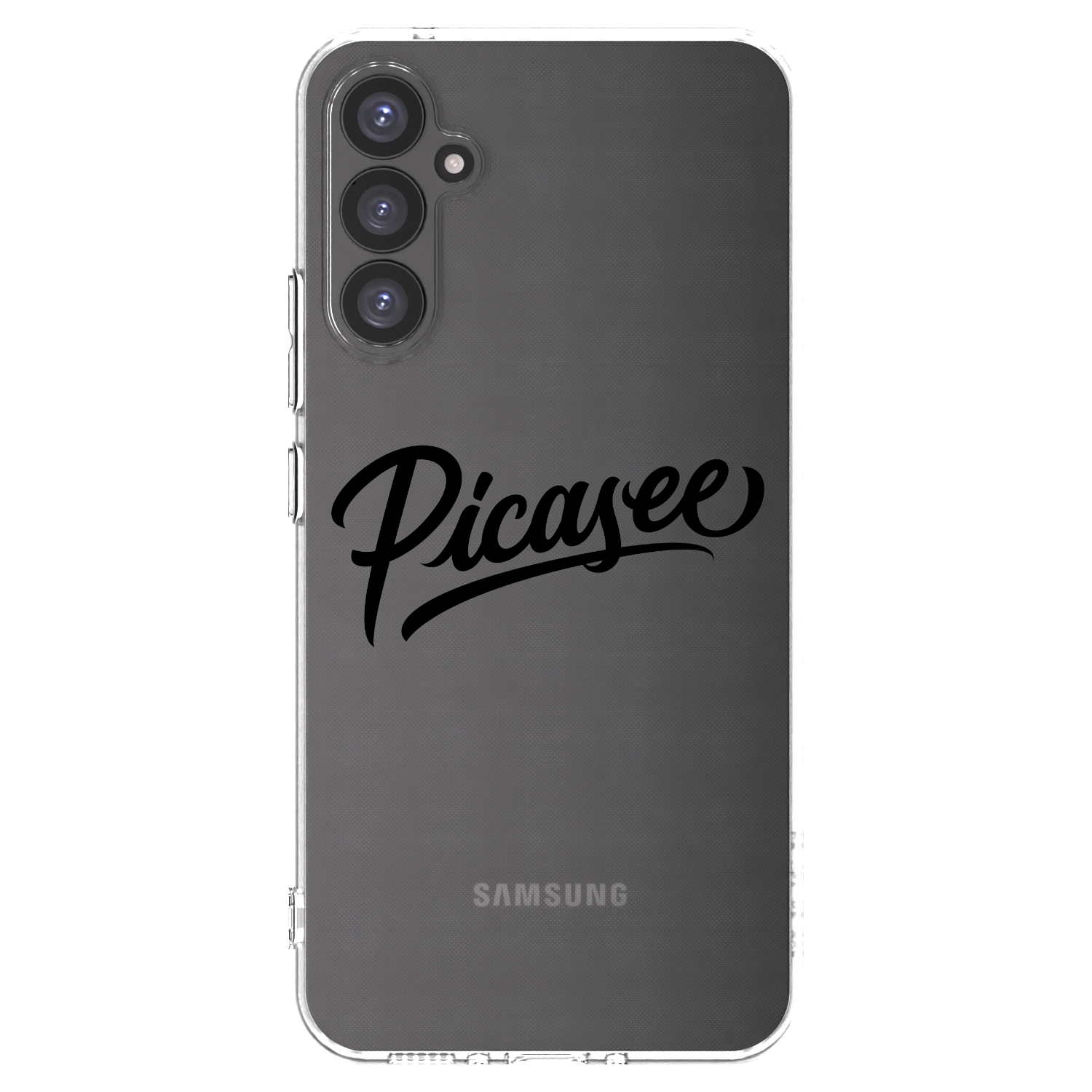Picasee silikonowe przeźroczyste etui na Samsung Galaxy A34 5G A346B - Picasee - old logo - black