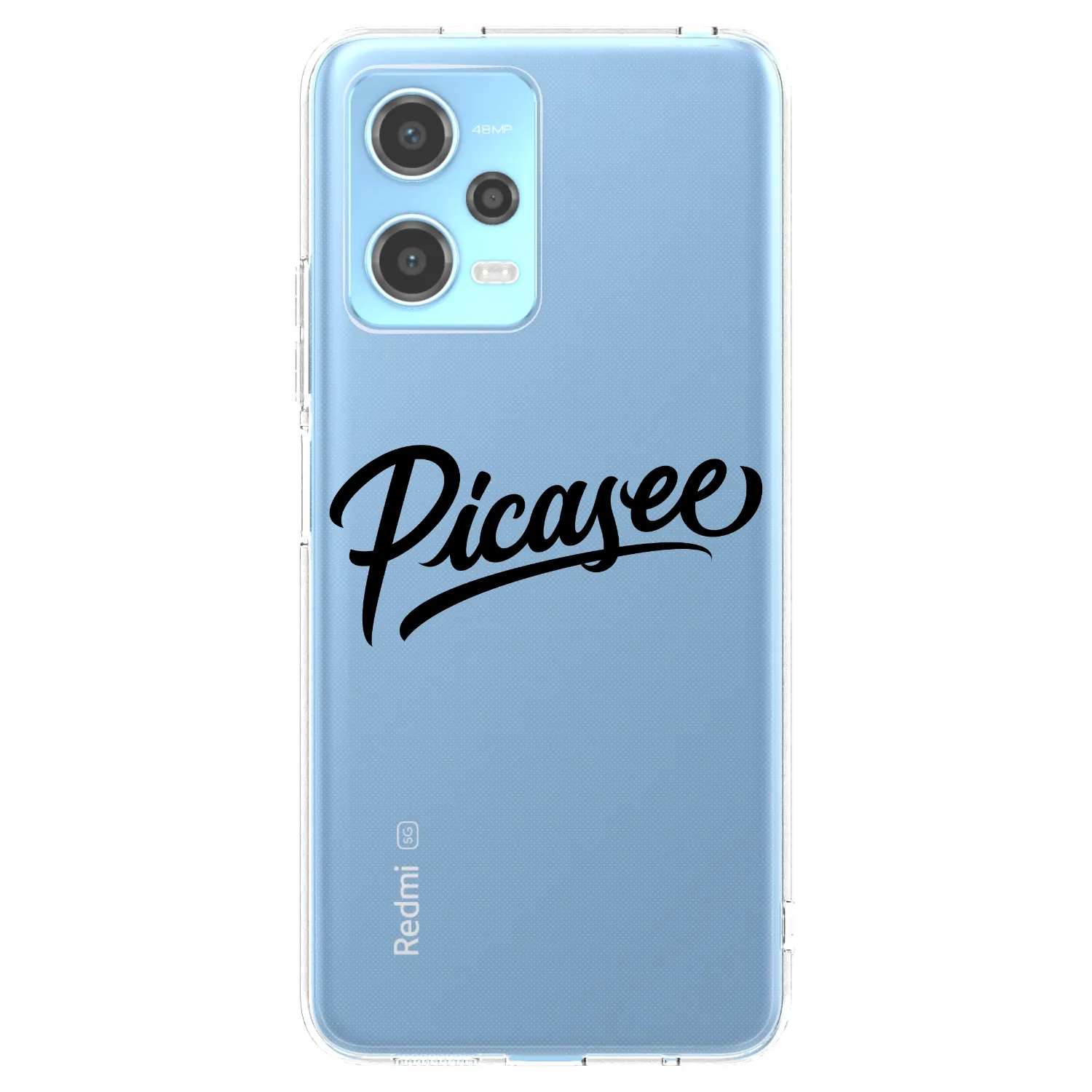 Picasee silikonowe przeźroczyste etui na Xiaomi Redmi Note 12 5G - Picasee - old logo - black