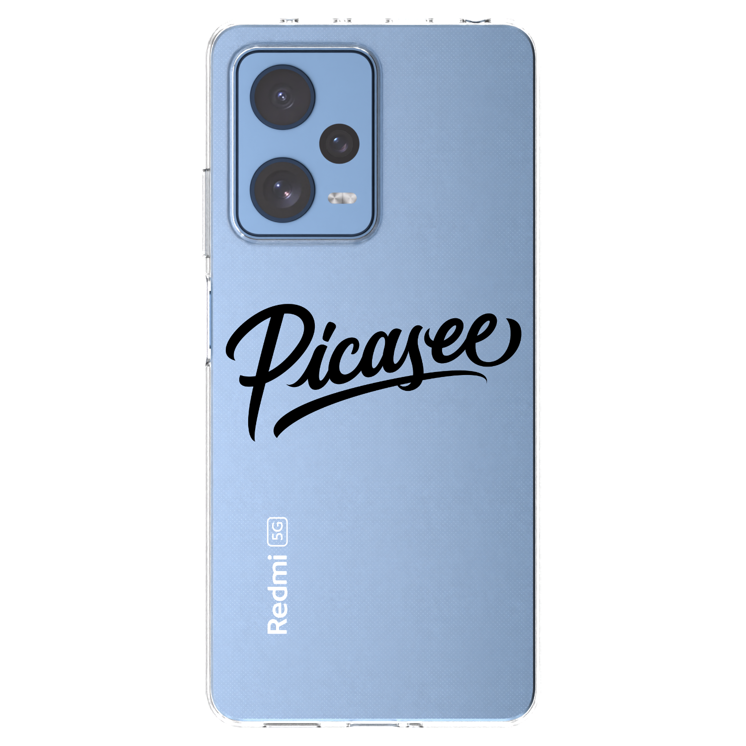 Picasee silikonowe przeźroczyste etui na Xiaomi Redmi Note 12 Pro 5G - Picasee - old logo - black