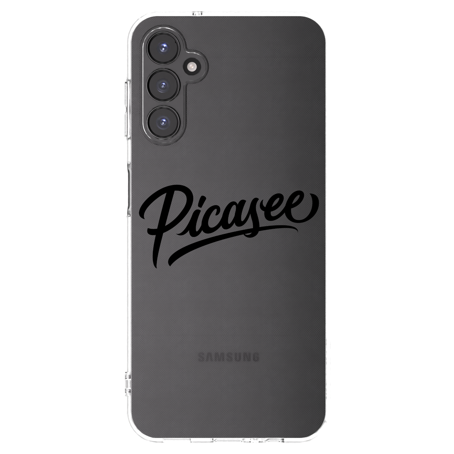 Picasee silikonowe przeźroczyste etui na Samsung Galaxy A14 4G A145R - Picasee - old logo - black