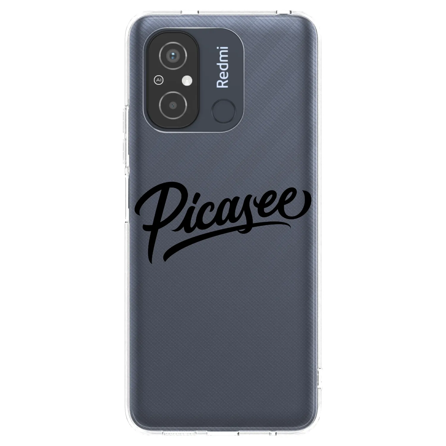 Picasee silikonowe przeźroczyste etui na Xiaomi Redmi 12C - Picasee - old logo - black